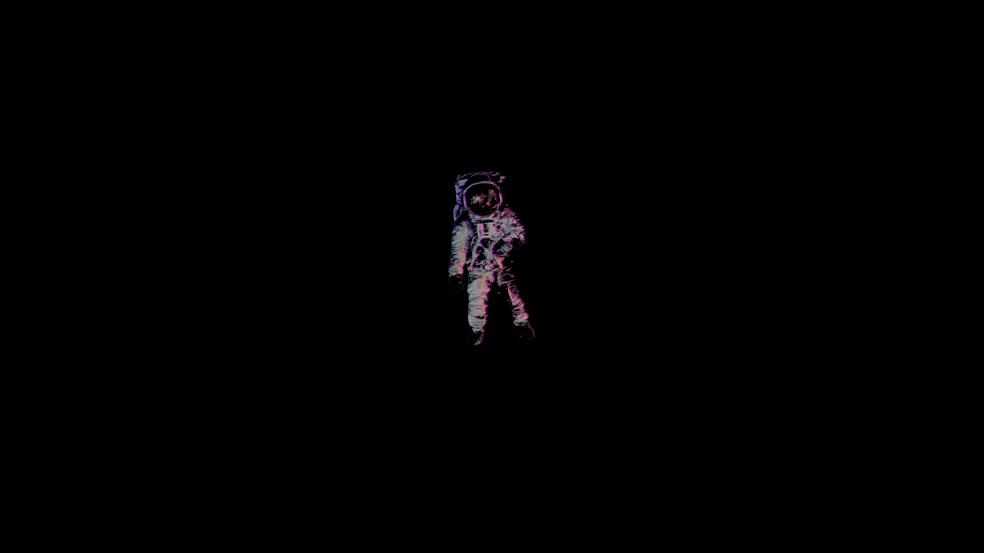 Astronaut Life Simple Background Black Background 1920x1080