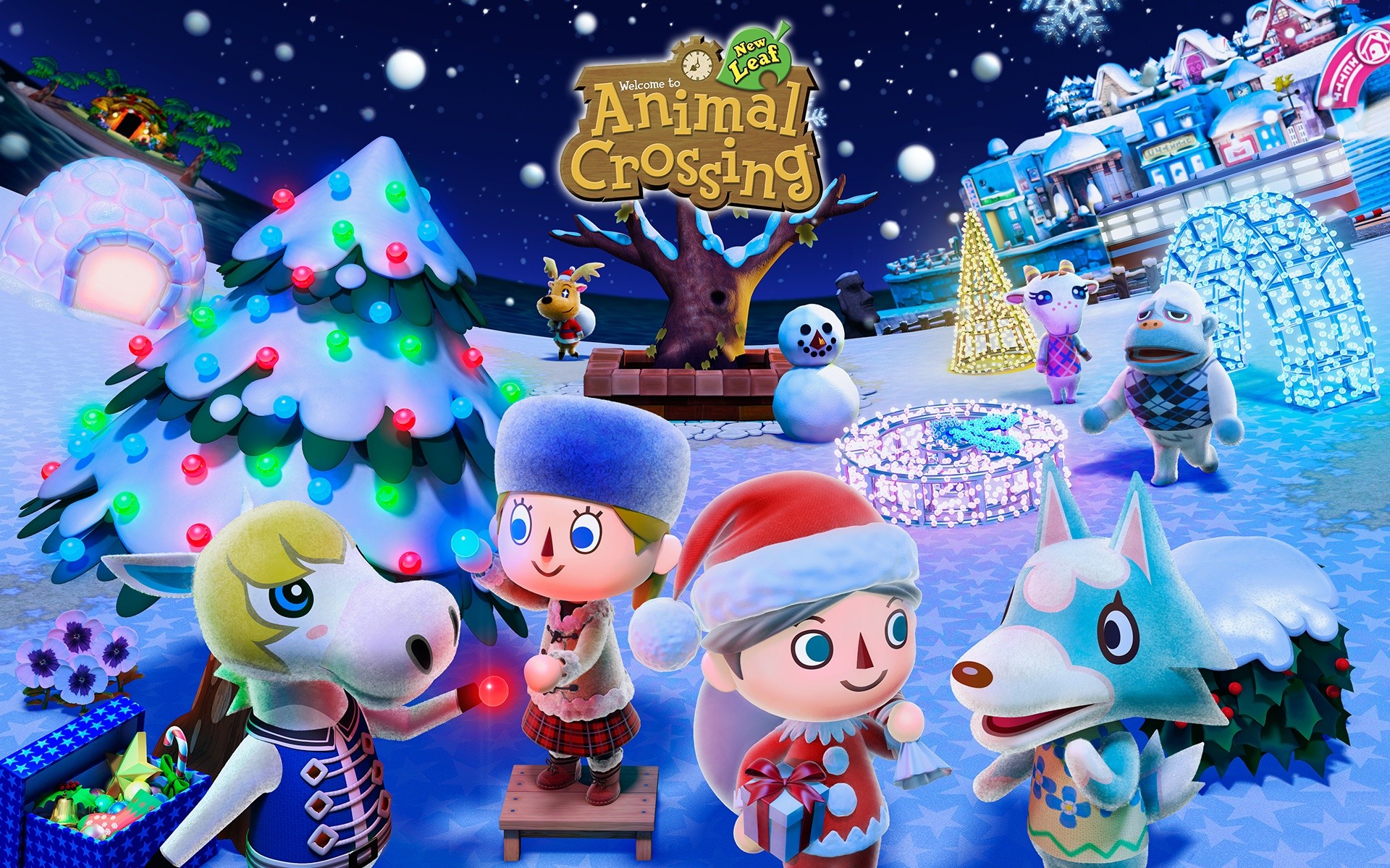 Animal Crossing Animal Crossing New Leaf New Leaf Animals Nintendo 3DS Seasons Video Game Characters 1920x1200