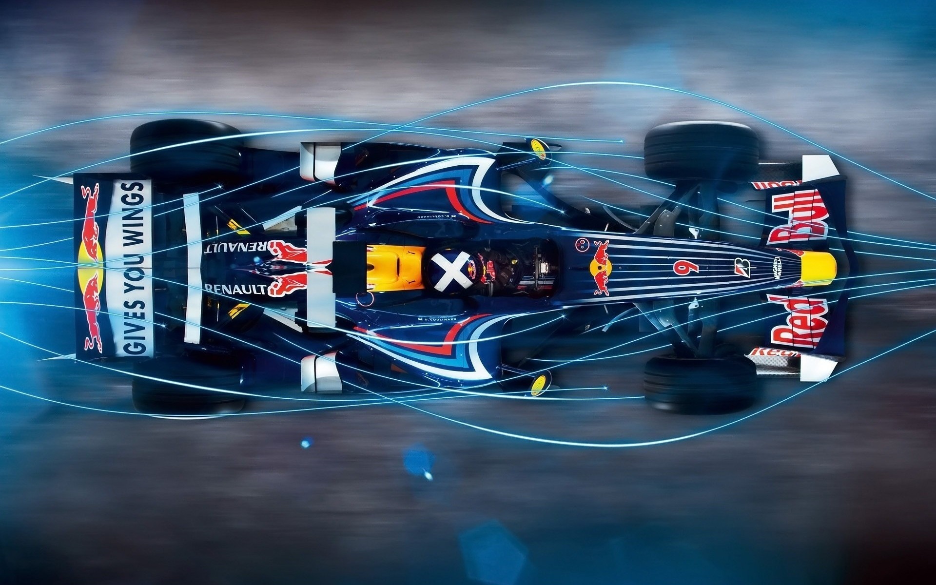 Car Formula 1 Red Bull Red Bull Racing Digital Art Cyan 1920x1200