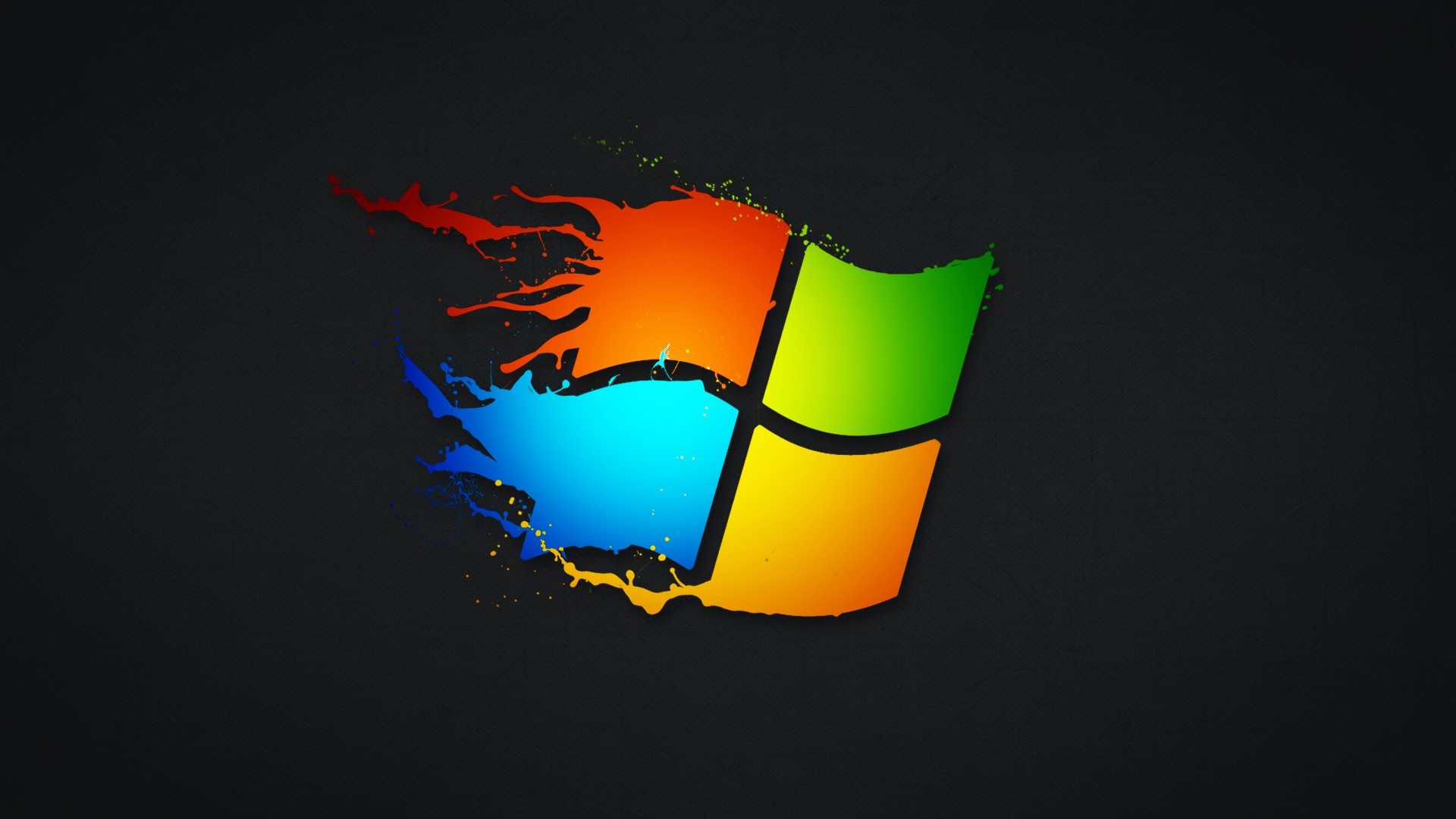 Windows 7 Microsoft Windows Paint Splatter Simple Background 1920x1080