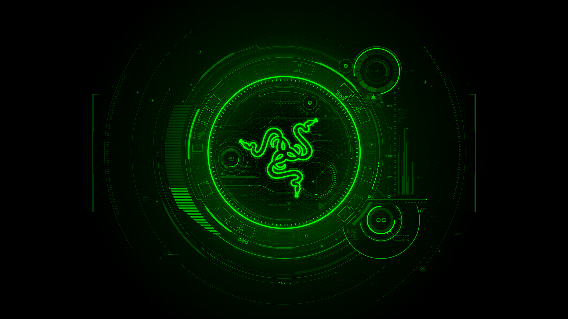 Razer Green Gaming Series Snake Logo Wallpaper Resolution 19x1080 Id Wallha Com