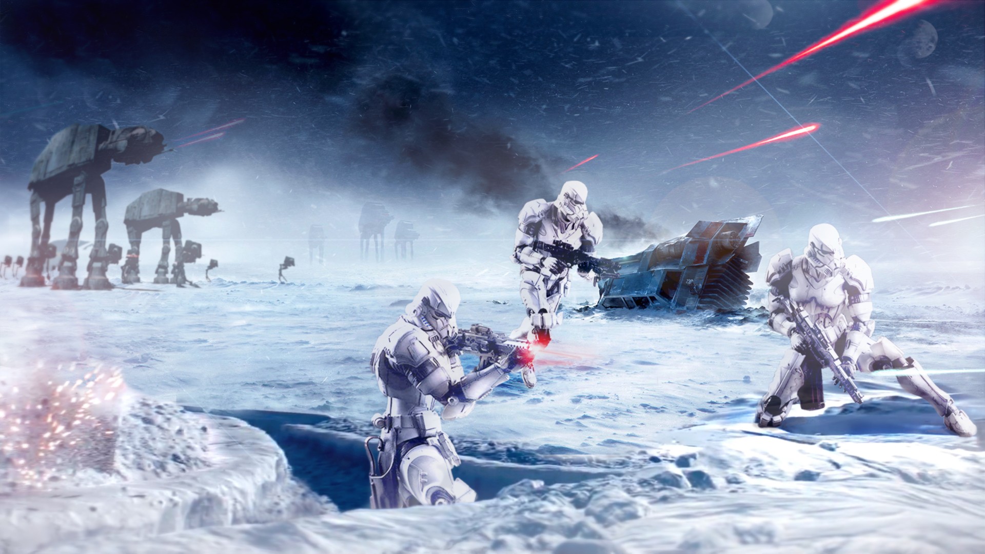 Star Wars Stormtrooper Hoth Galactic Empire Snow 1920x1080