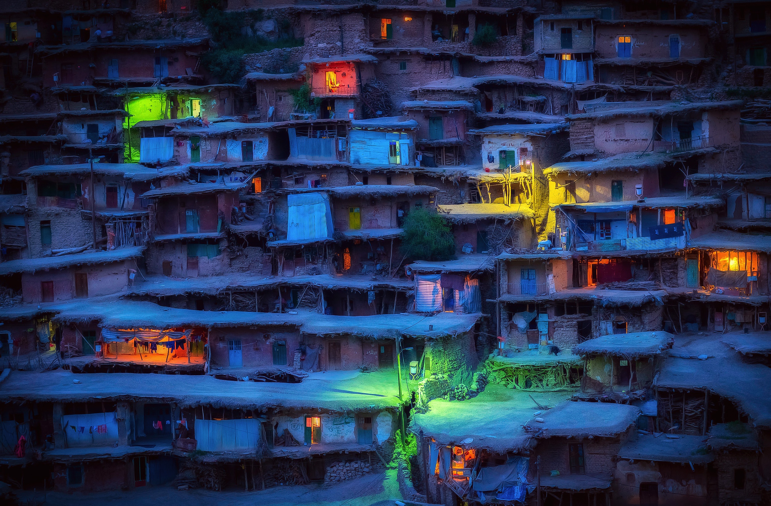 Village Iran Lights 2500x1642