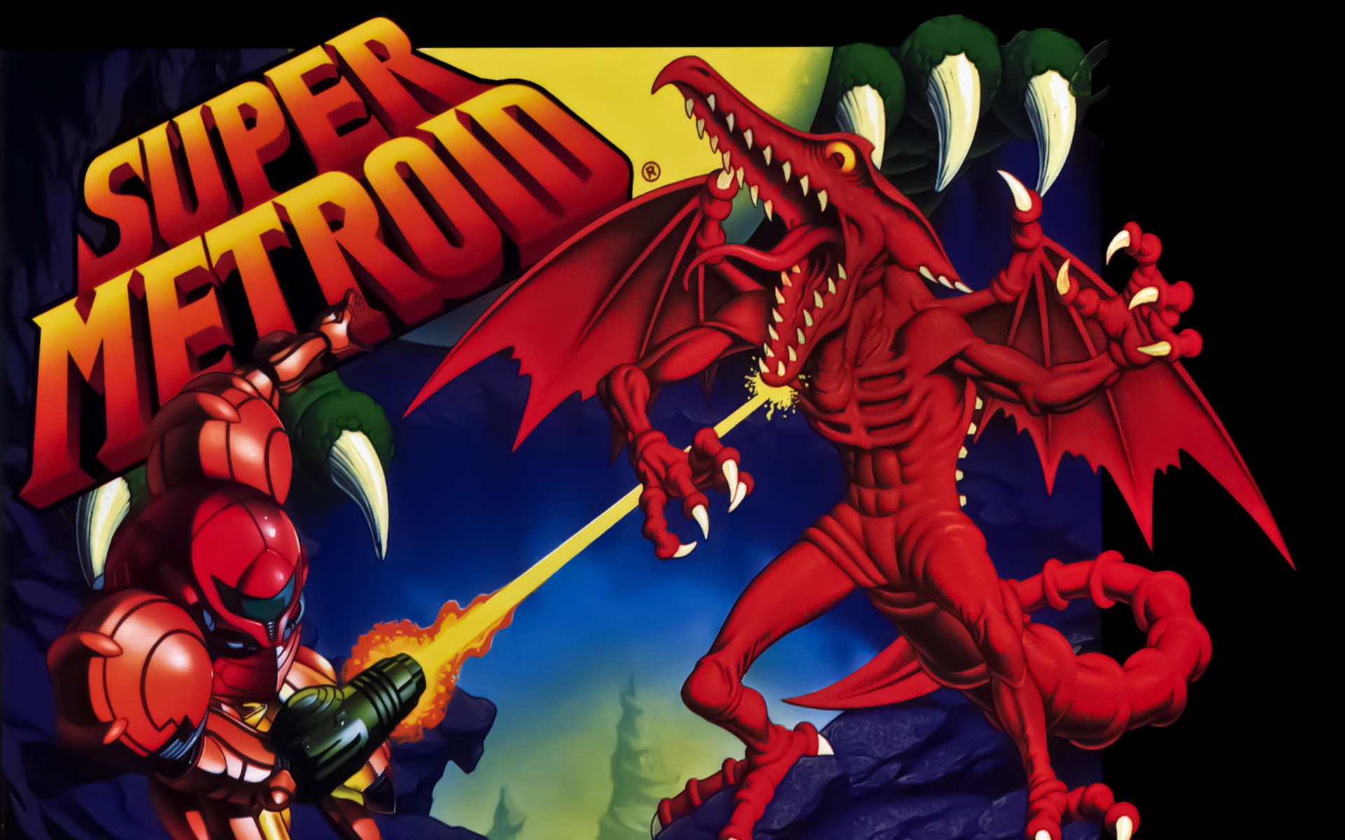 Super Metroid Video Games Video Game Art Samus Aran Ridley Metroid 1920x1200