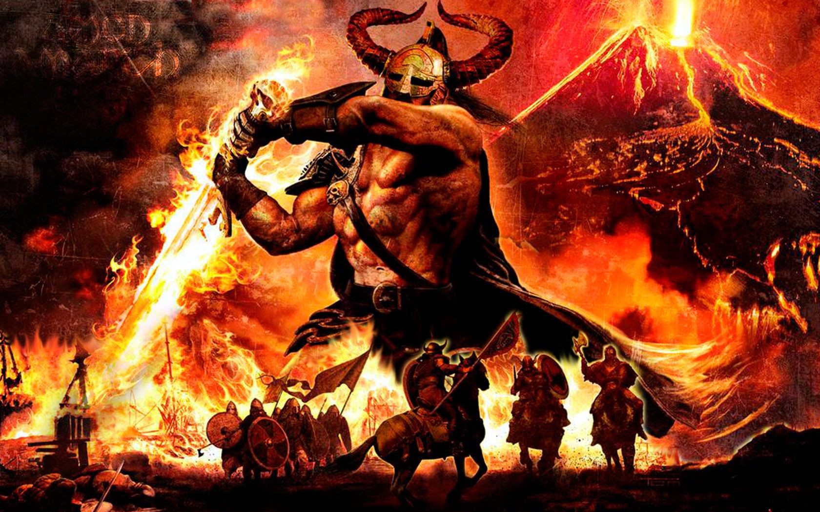Amon Amarth Melodic Death Metal Vikings Battle Warrior Fantasy Battle Digital Art Fantasy Art Mediev 1680x1050