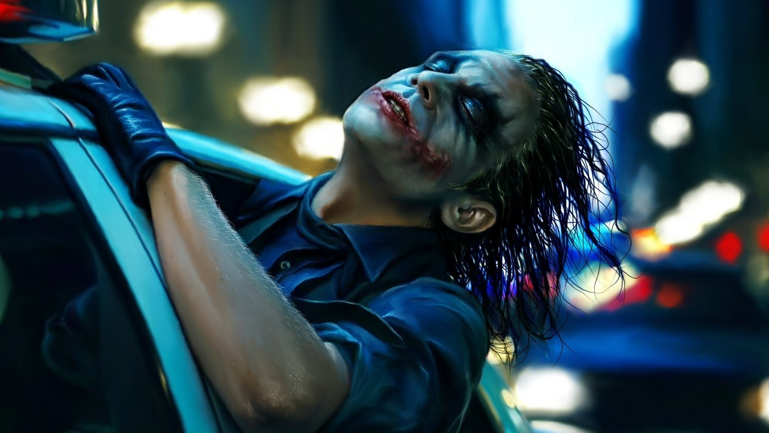 Joker The Dark Knight Batman Heath Ledger 2560x1440