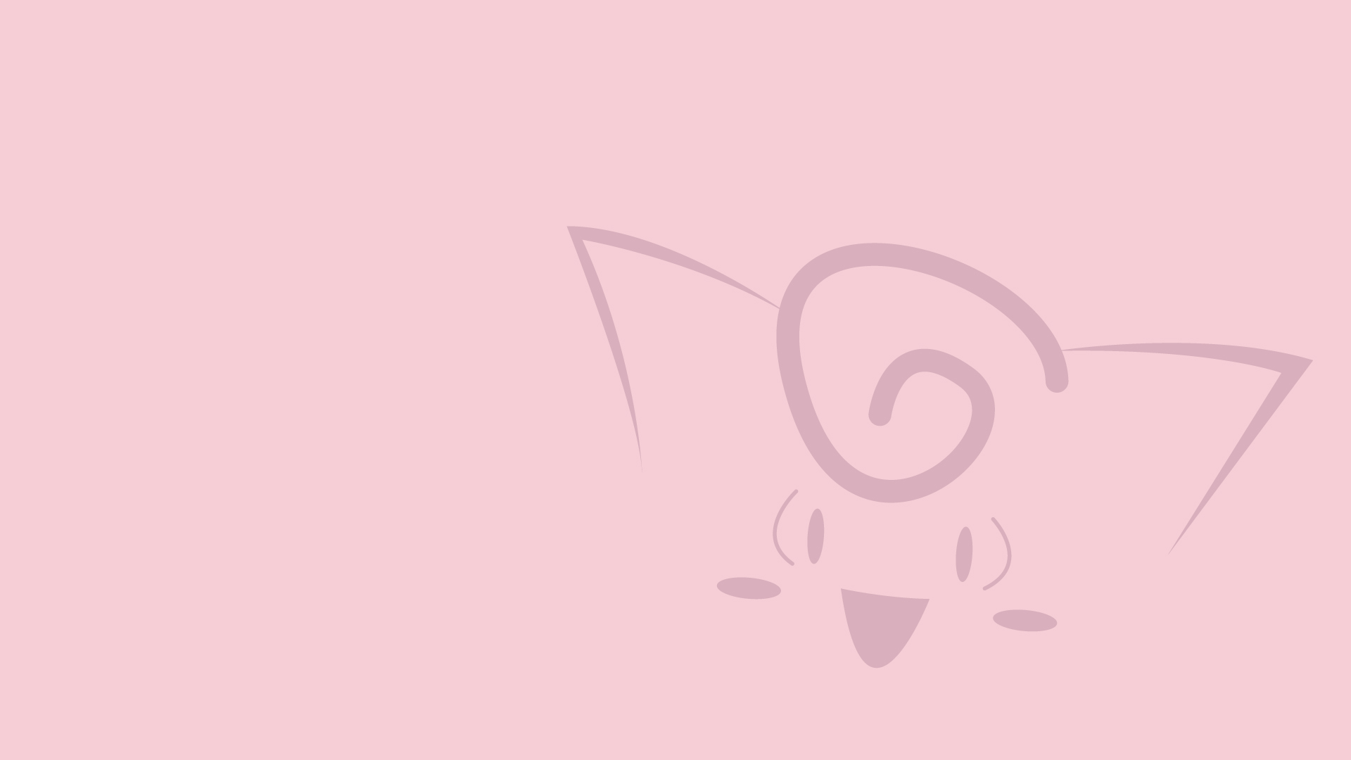 Clefairy Pokemon Minimalist 1920x1080