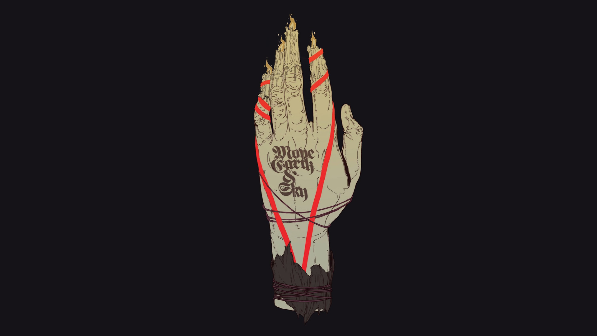 Queens Of The Stone Age Hands Simple Background Candles Hard Rock 1920x1080