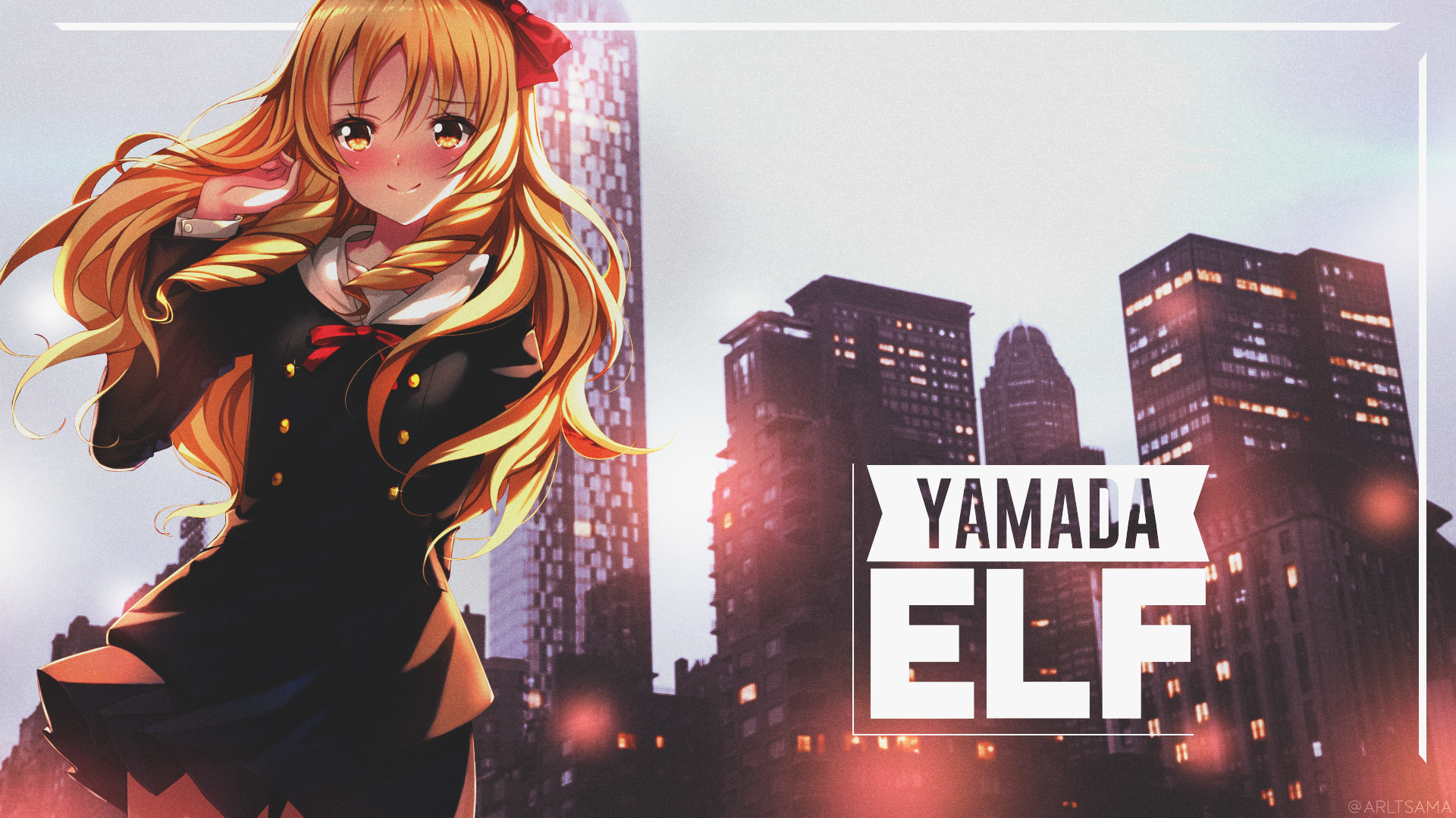 Elf Yamada Eromanga Sensei Anime Girls School Uniform Anime Long Hair Picture In Picture 1920x1080