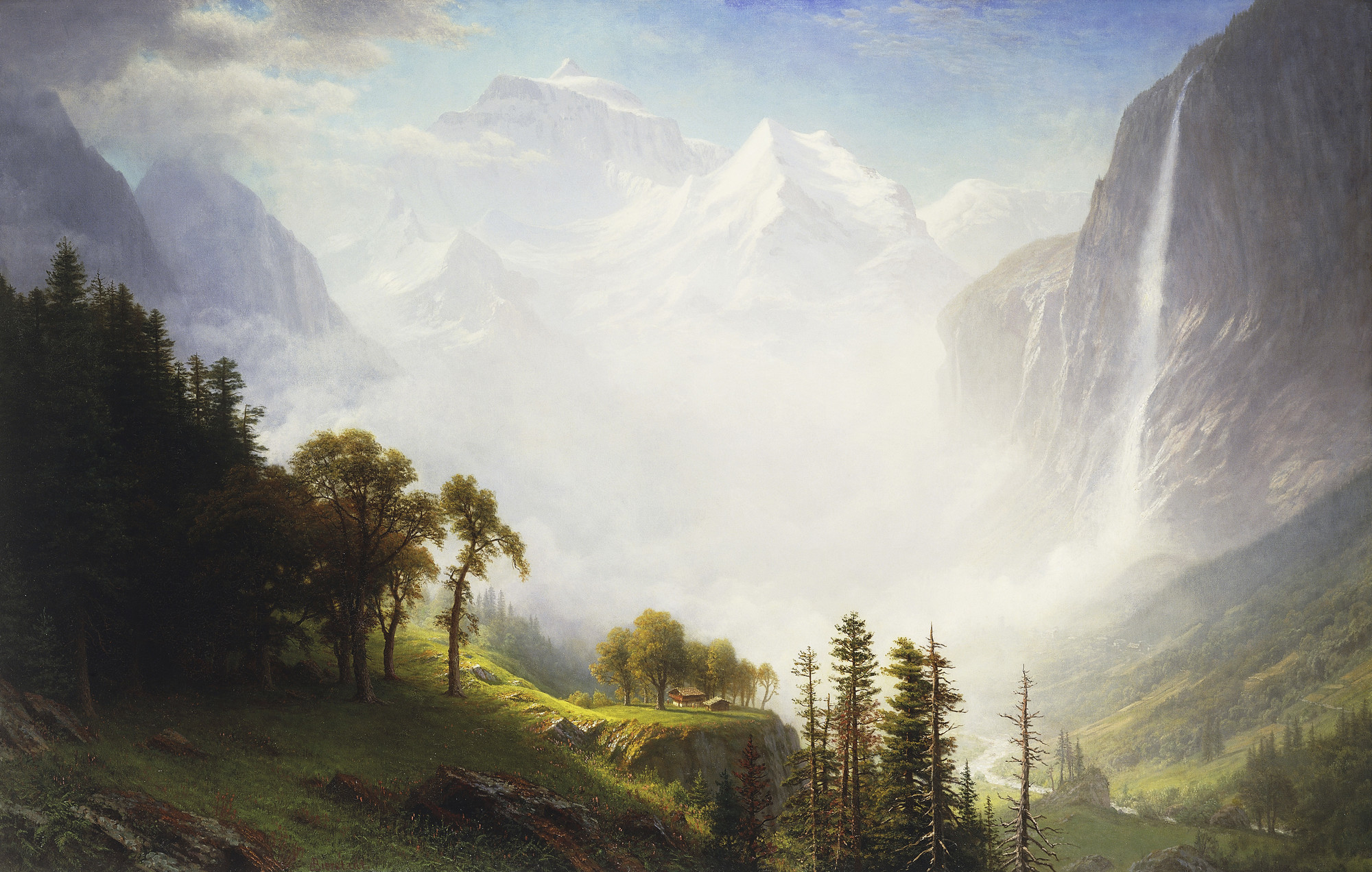 Albert Bierstadt Majesty Of The Mountains Classical Art Classic Art Painting 2000x1272