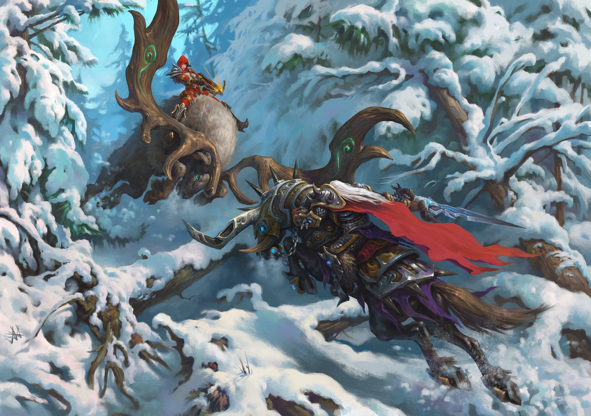 Fantasy Art Warcraft Diablo Iii Arthas Menethil Demon Hunter 1920x1354