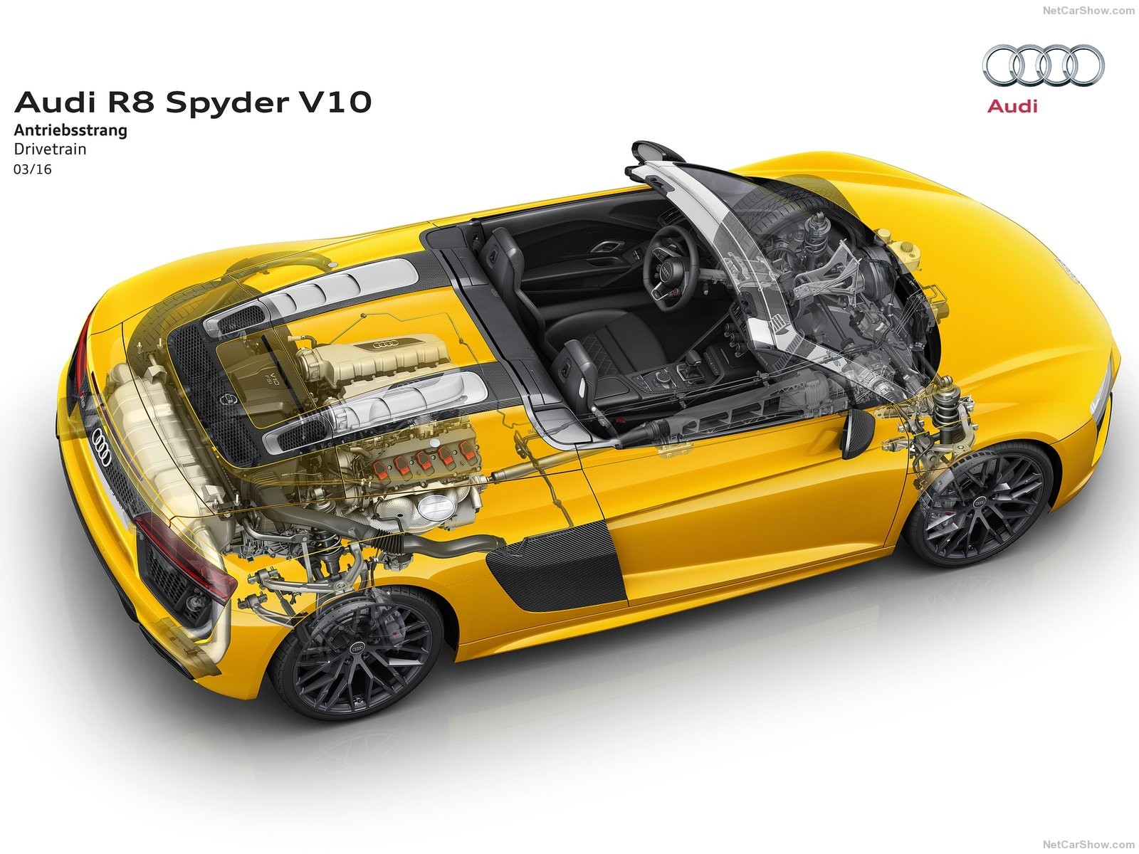 Audi R8 Spyder Audi Audi R8 Car Audi R8 Type 4S Audi R8 V10 Cross Section Cutaway Car Parts 1600x1200