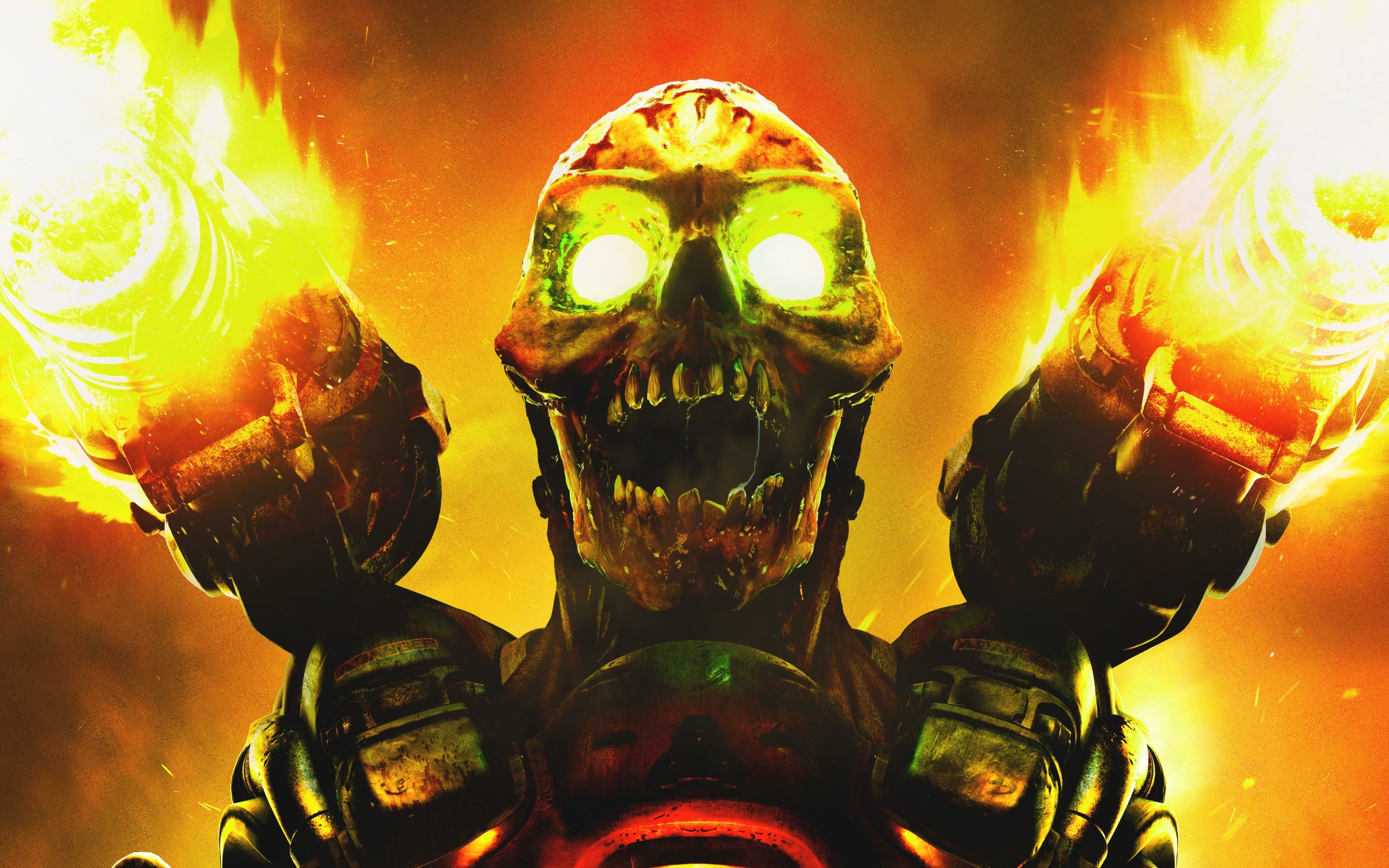 Video Games Doom Game Skull Hell Video Game Art Demon 2880x1800
