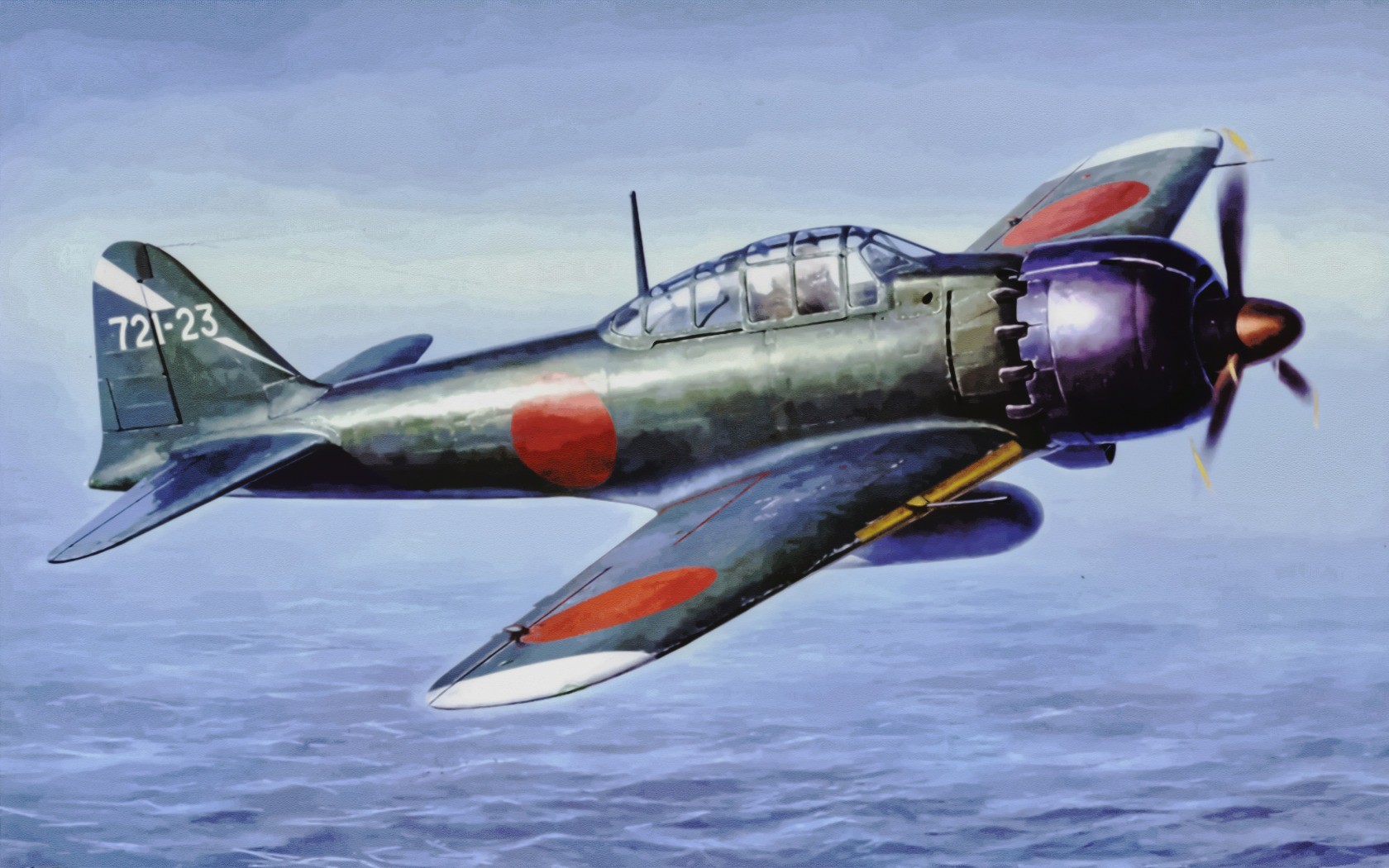 Japan World War Ii Zero Mitsubishi Airplane Military Military Aircraft Aircraft Japanese Artwork 1680x1050