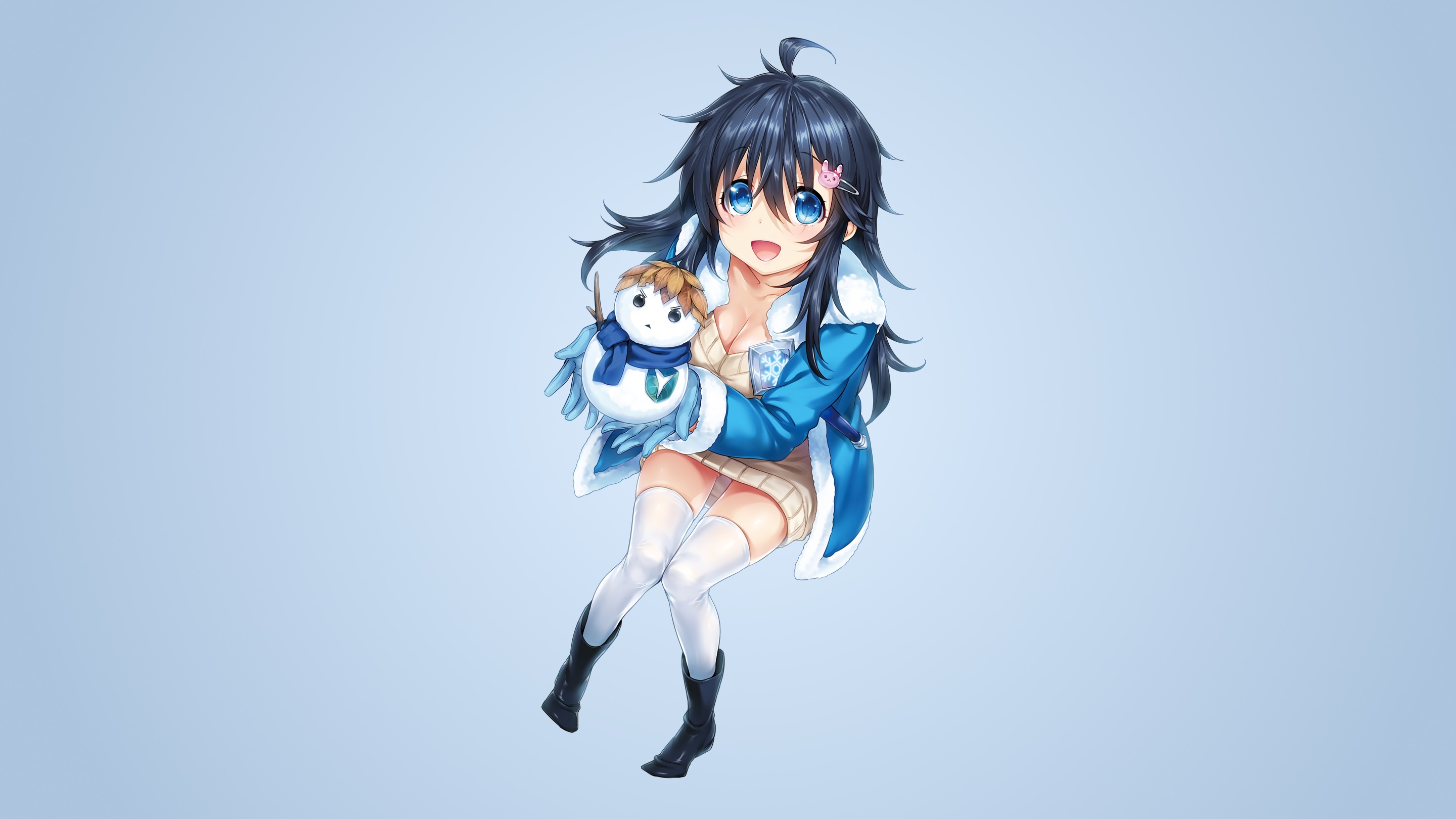 Tamaki Ako Netgame No Yome Wa Onna No Ko Ja Nai To Omotta Anime Girls Thigh Highs Blue Eyes Hisasi 2880x1620