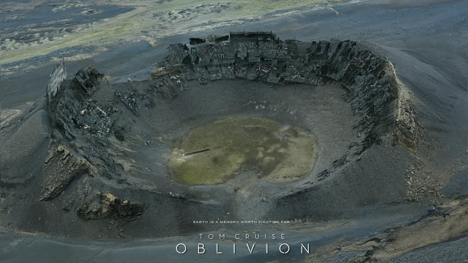 Oblivion Movie Fantasy Art Artwork Futuristic Shattered Stadium Tom Cruise Universal Pictures 1600x900