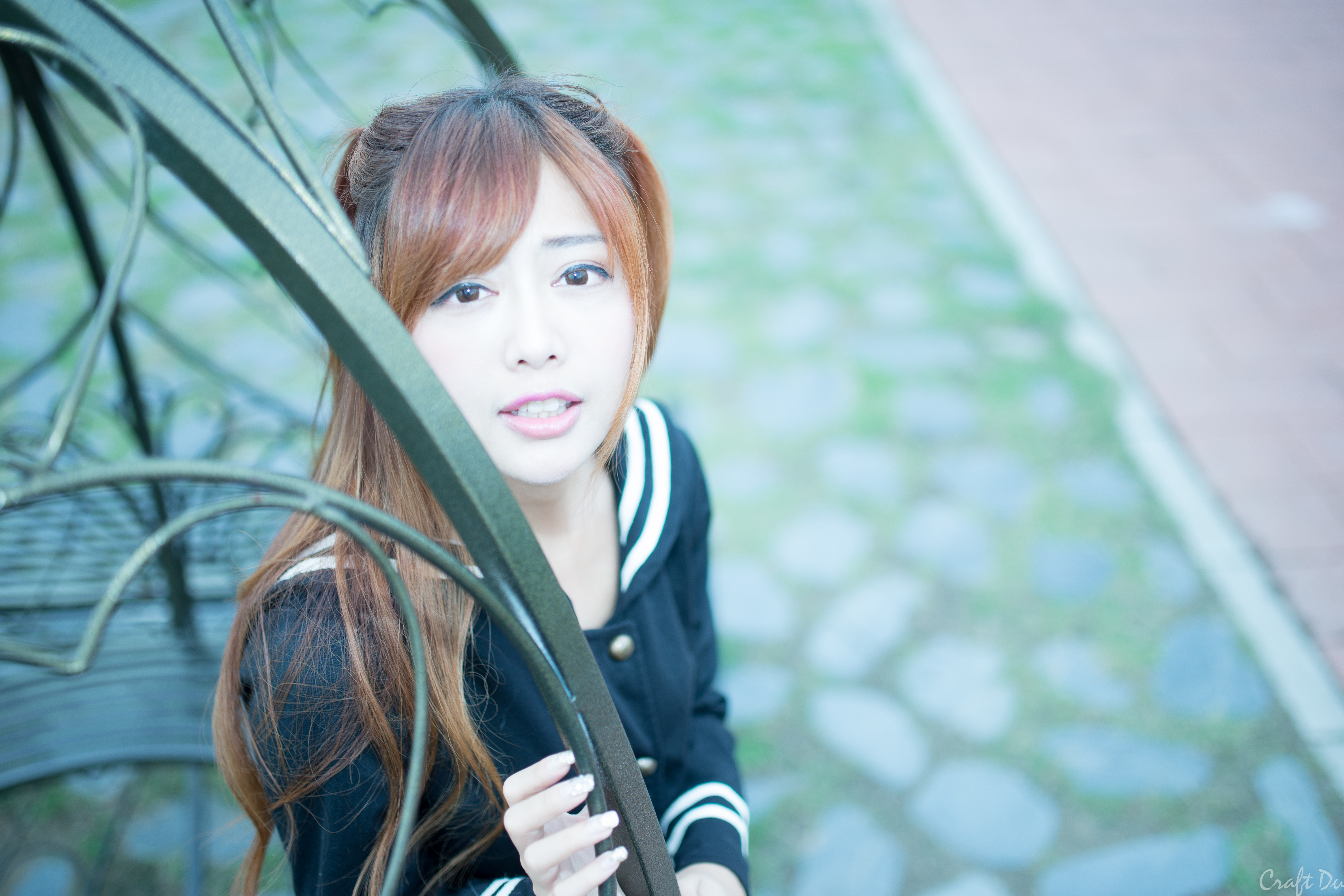 Girl Model Asian Taiwanese Bench Xiao Xi 6000x4000