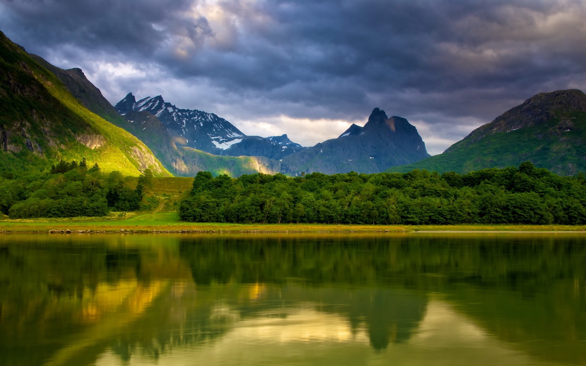 Nature Mountains Landscape Trees Reflection Exotic 1920x1200