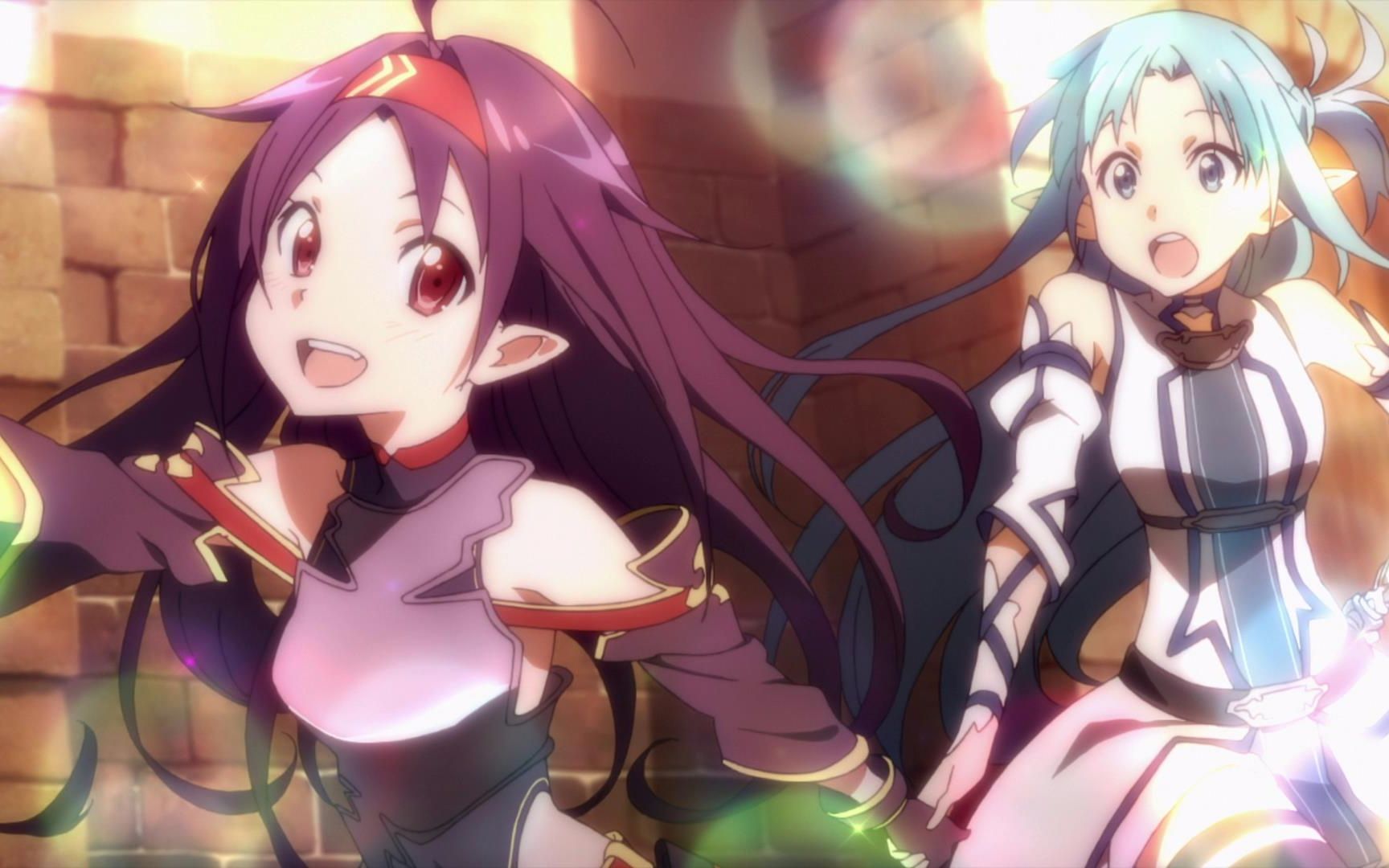 Sword Art Online Yuuki Konno Yuuki Asuna 1728x1080