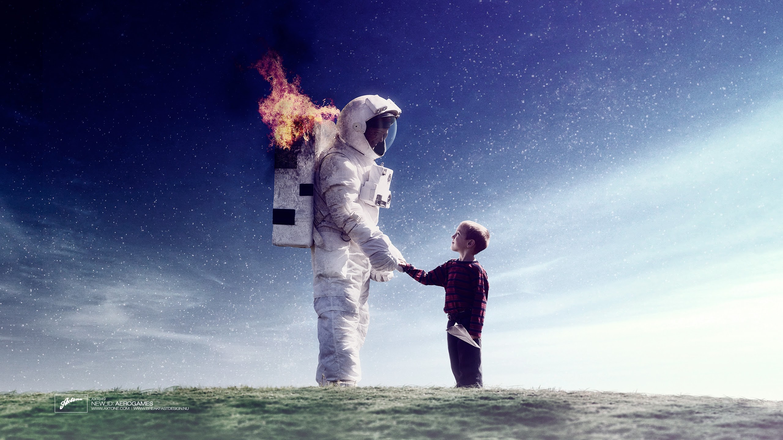 Axtone Album Covers Astronaut Sky Children 2560x1440
