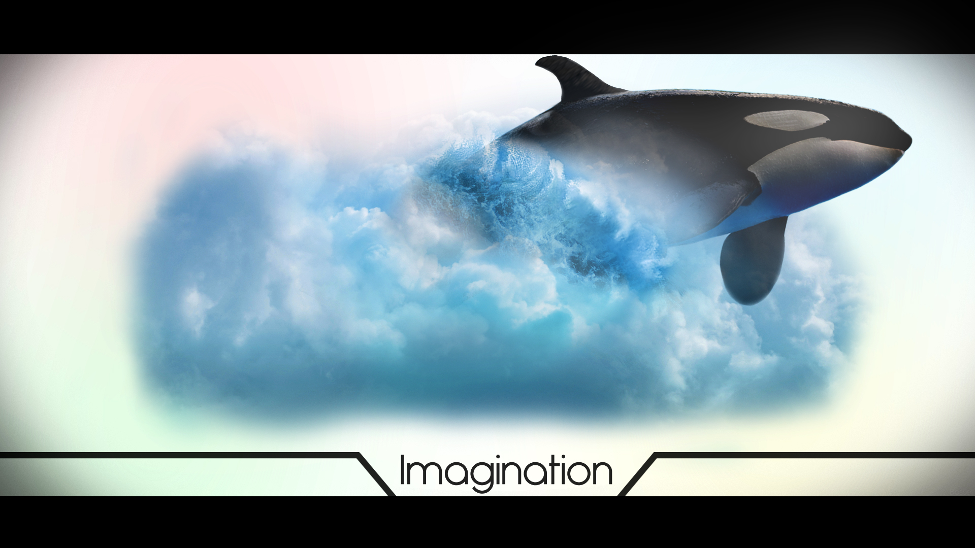 Whale Killer Whale Orca Cloud Photoshop Basset 1920x1080