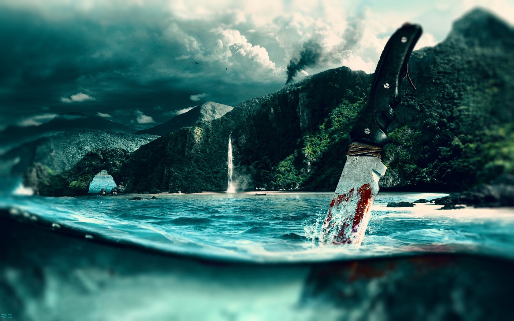 Far Cry 3 Video Games Knife Video Game Art 1680x1050
