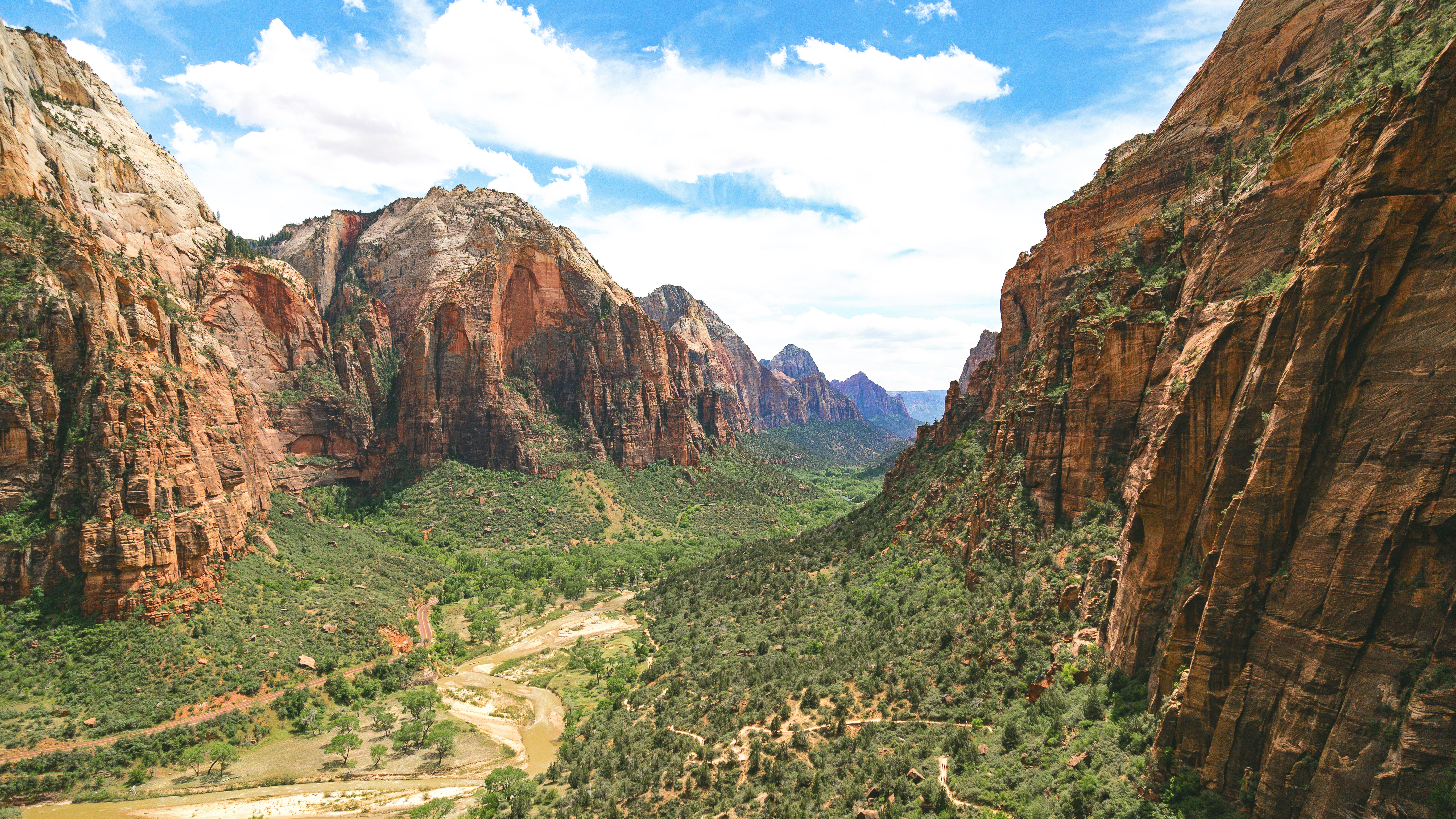 Valley River Landscape Cliff Mountain 5472x3078