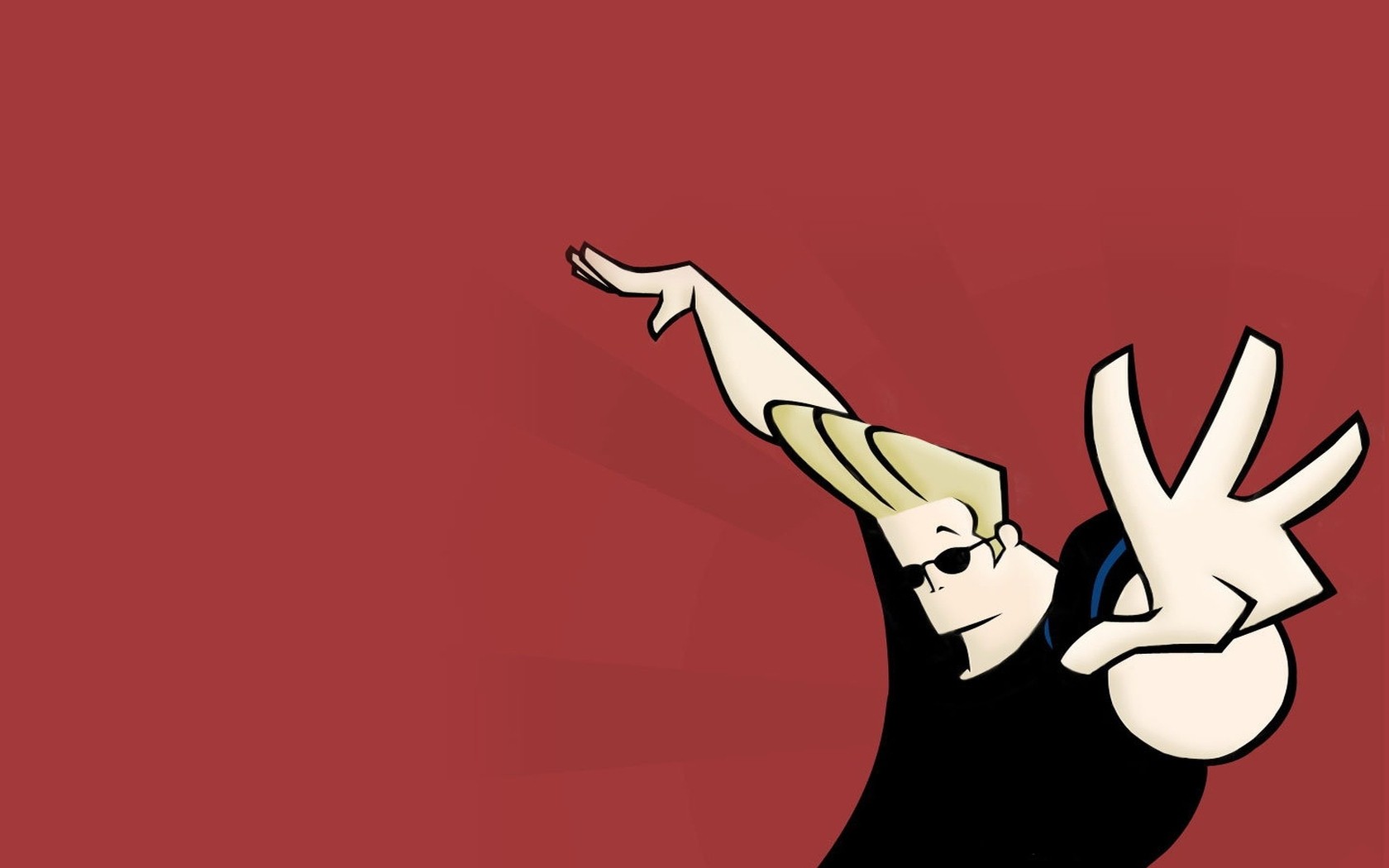 Johnny Bravo Red Background Sunglasses 1680x1050