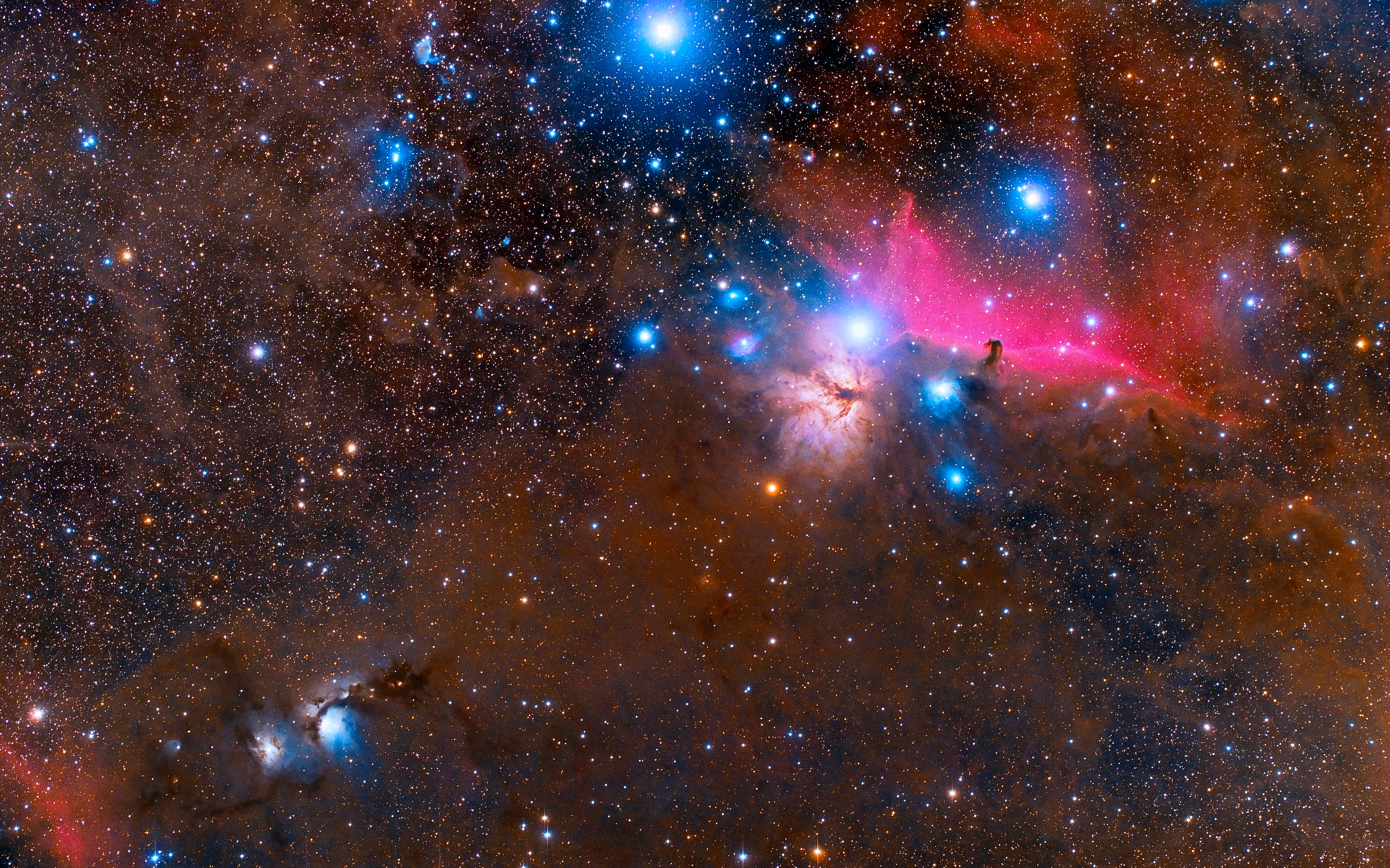 Colors Nebula Space Stars Orion Nebula 3840x2400