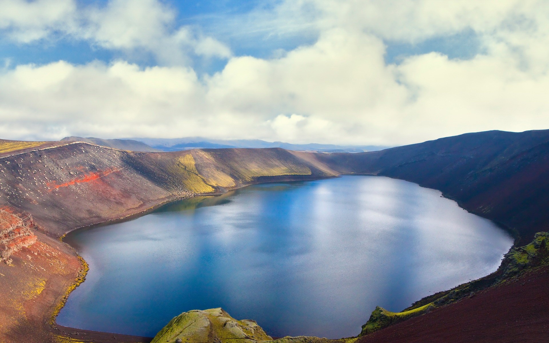 Landscape Crater Lake Lake Volcano 1920x1200