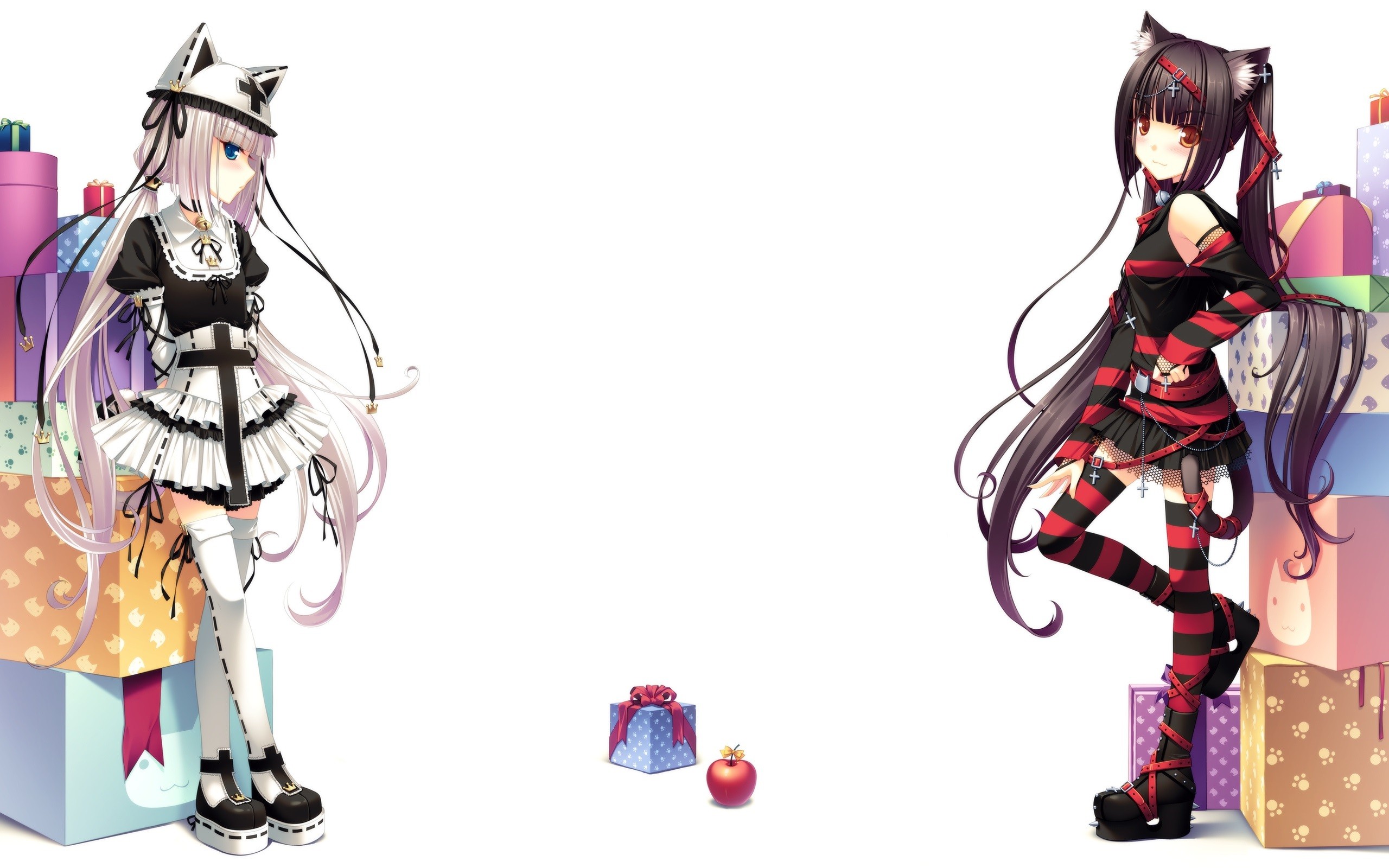 Anime Girls Anime Cat Girl Neko Para Vanilla Neko Para Chocolat Neko Para 2560x1600