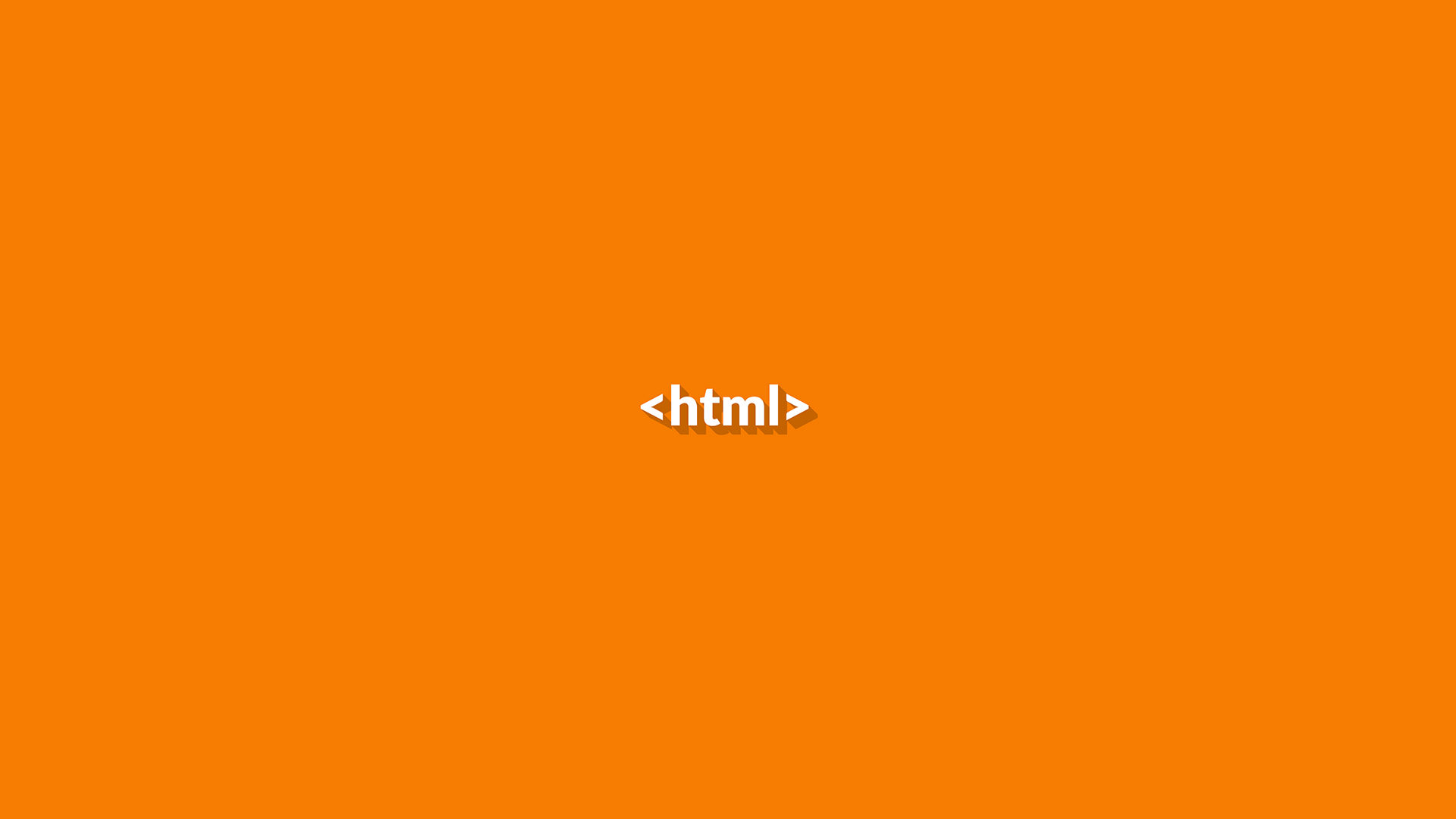 Minimalism HTML Orange Orange Background 1920x1080