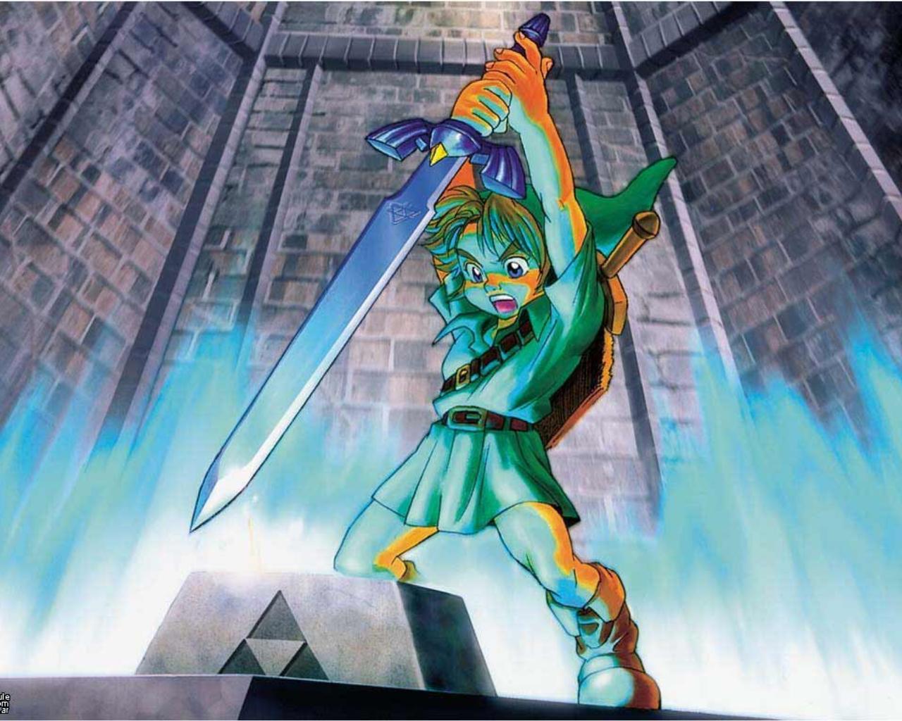 Link Master Sword The Legend Of Zelda Ocarina Of Time 1280x1024