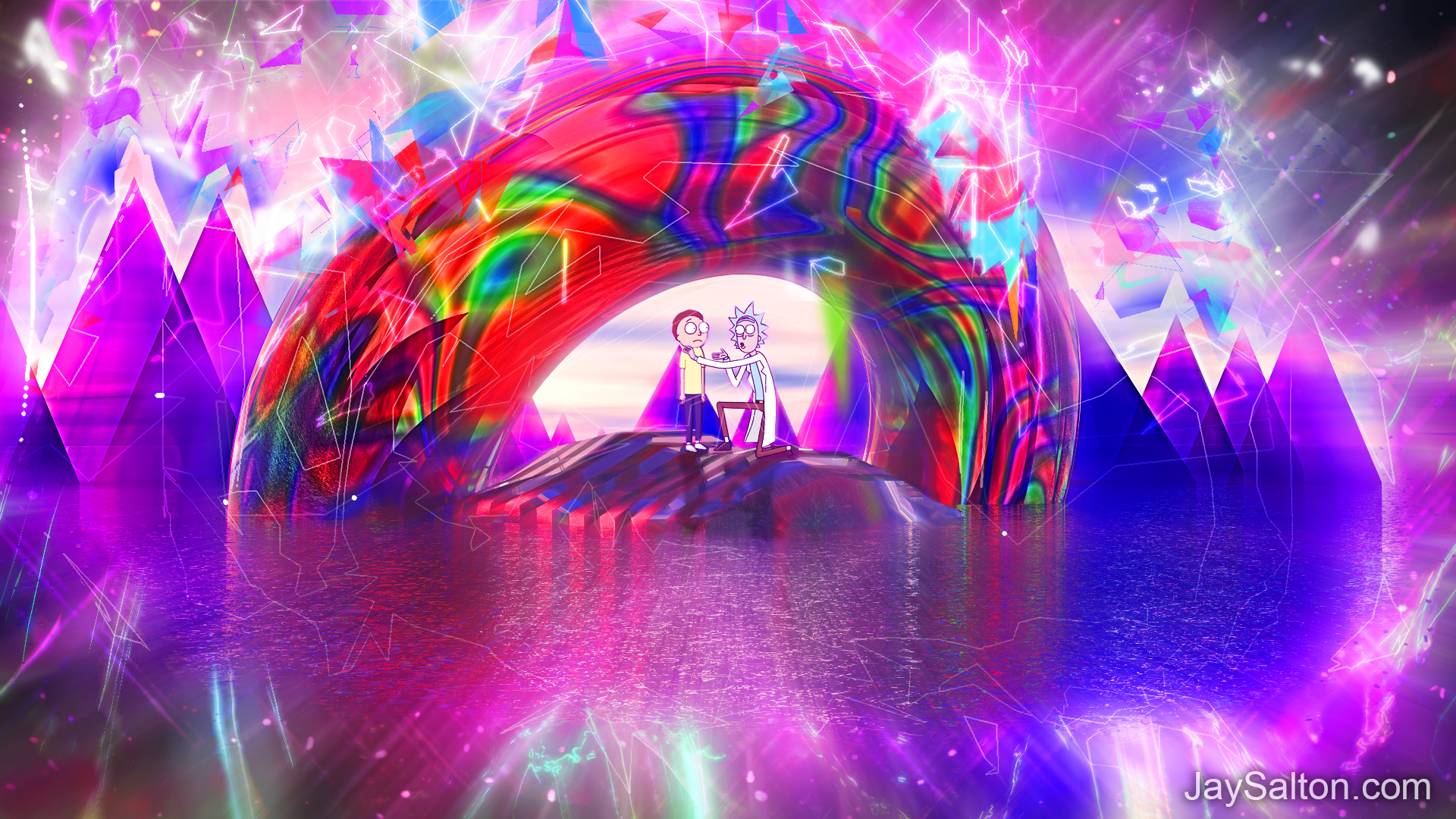 Rick And Morty Adult Swim Psychedelic 1920x1080