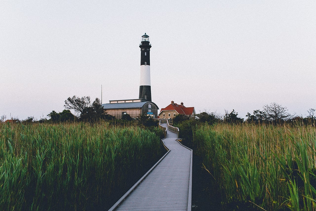 Nature Lighthouse Reeds Building Landscape 1280x853