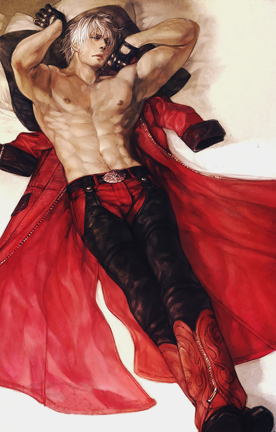 Devil May Cry Dante Anime Muscles Anime Boys 960x1500