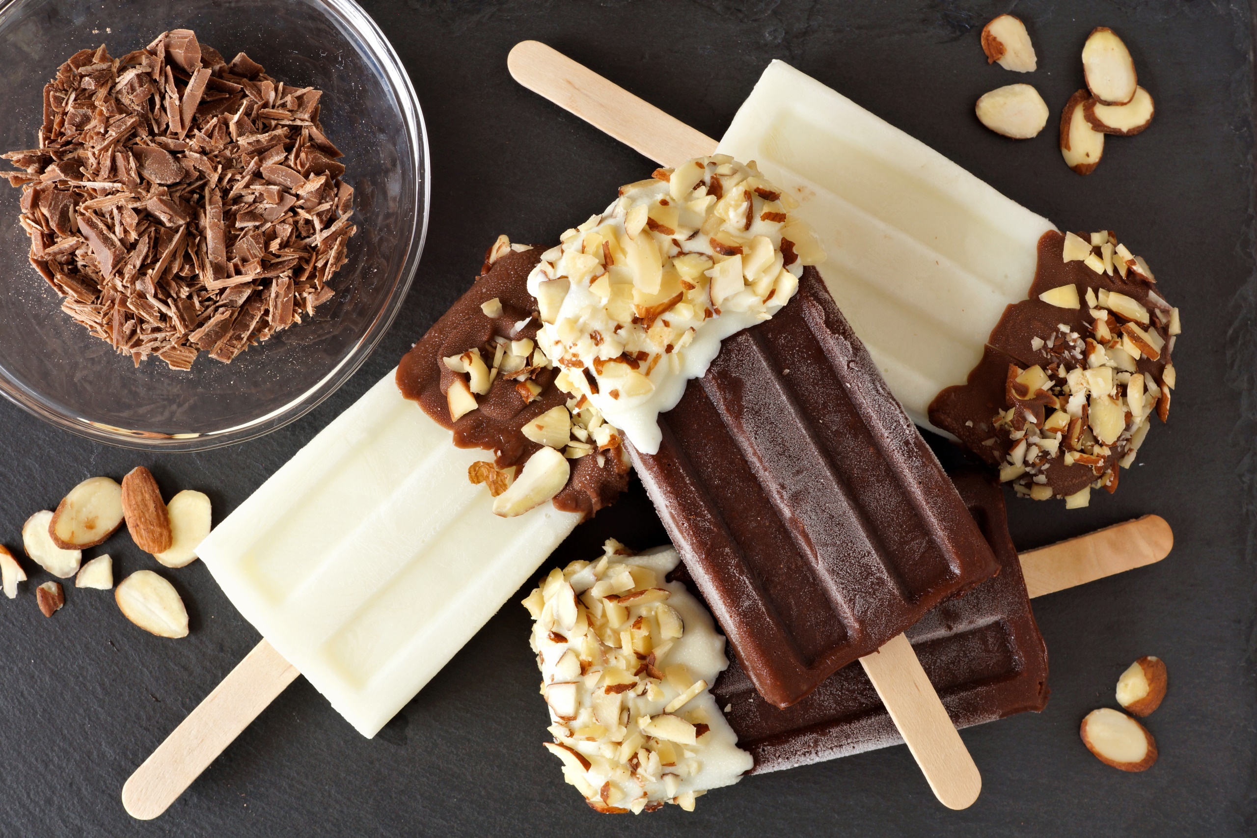 Chocolate Food Popsicle Nuts 2560x1707