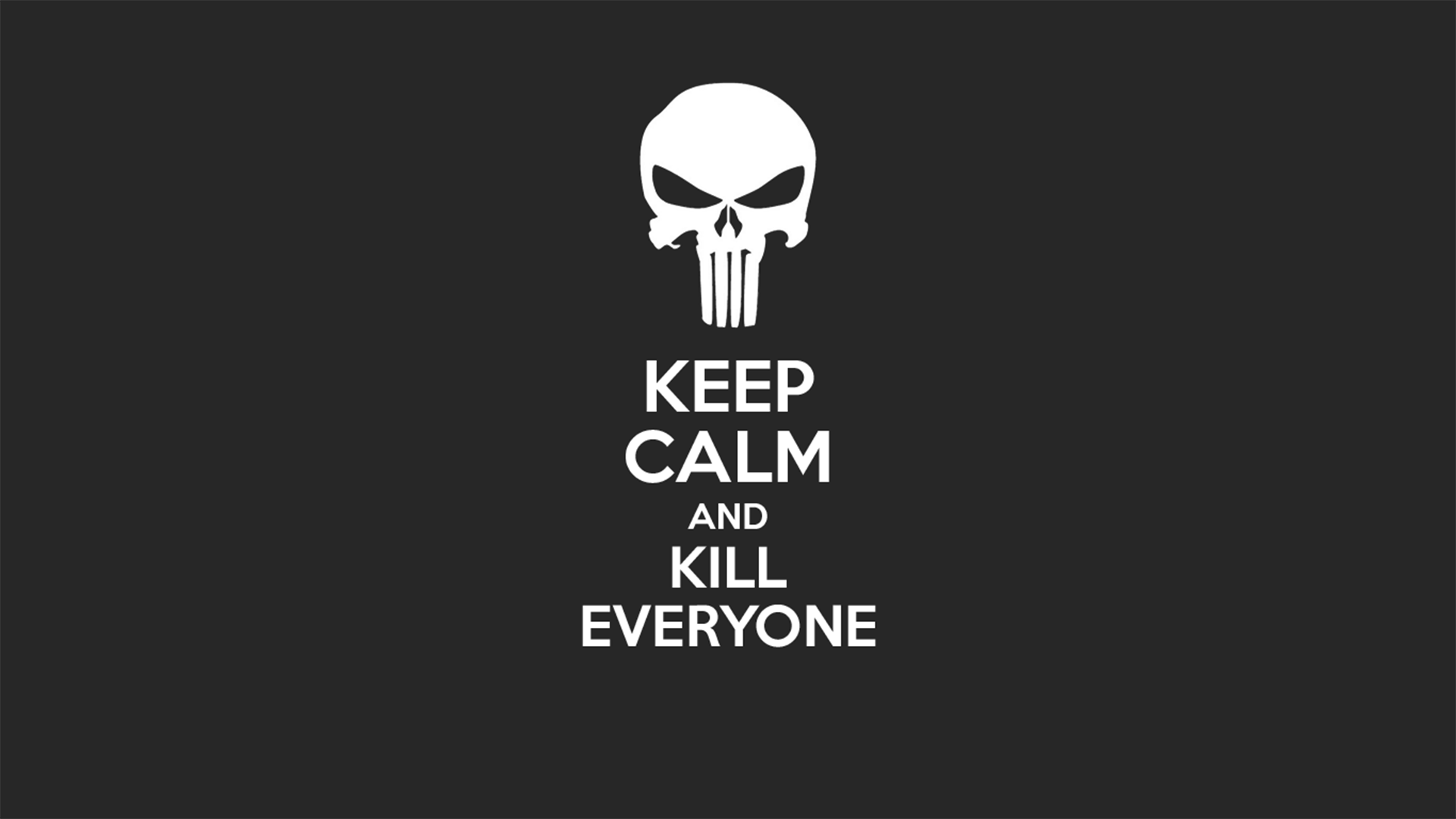 The Punisher Keep Calm And Minimalism Gray 1920x1080