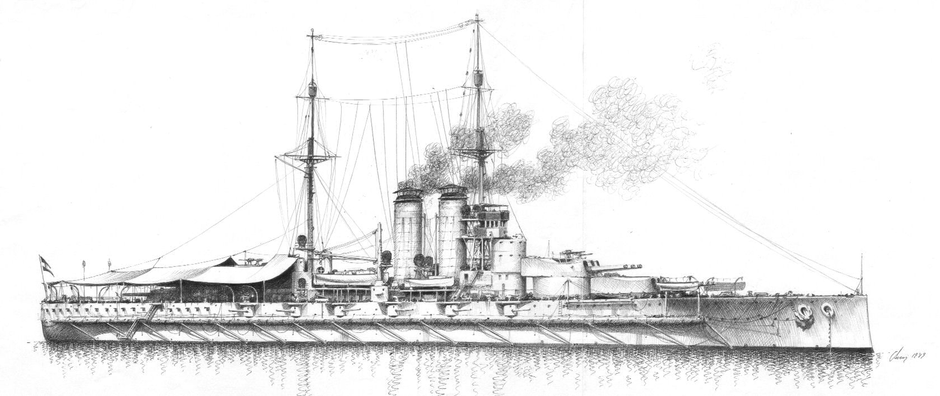 Battleship SMS Viribus Unitis 1920x810