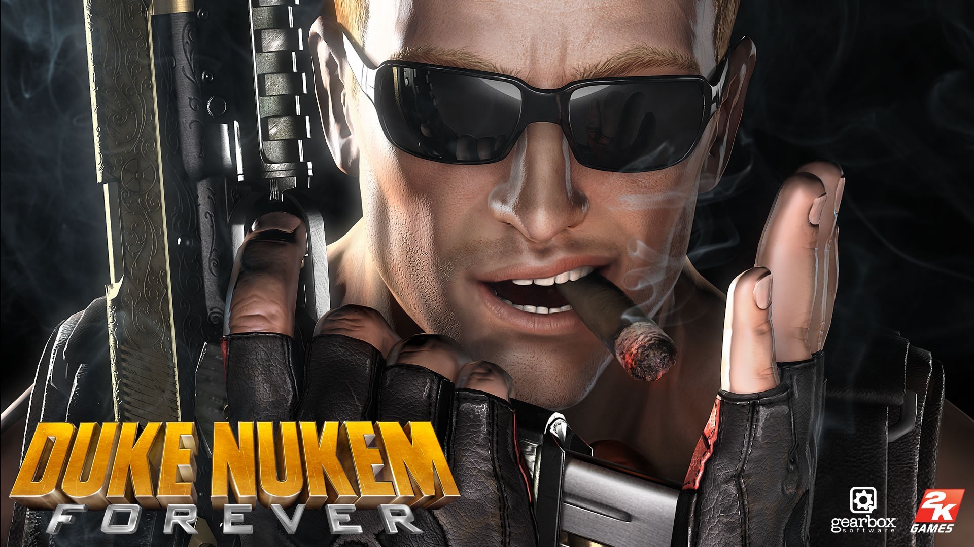 Duke Nuken Forever Duke Nukem Gun Sunglasses Cigars Smoke Duke Nukem Forever 1920x1080