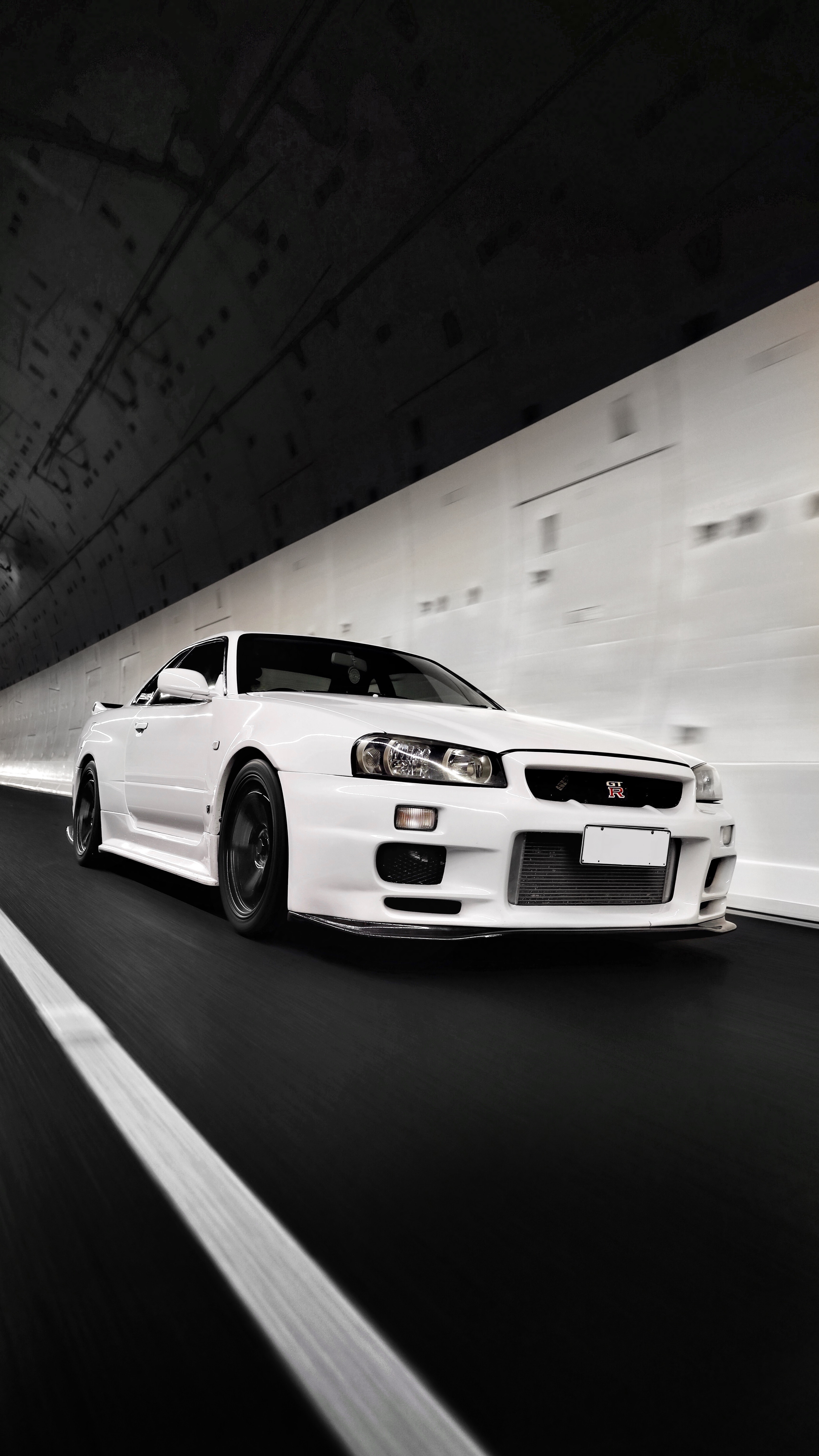 Nissan GT R Nissan Car Movement White Front Angle View 3444x6124