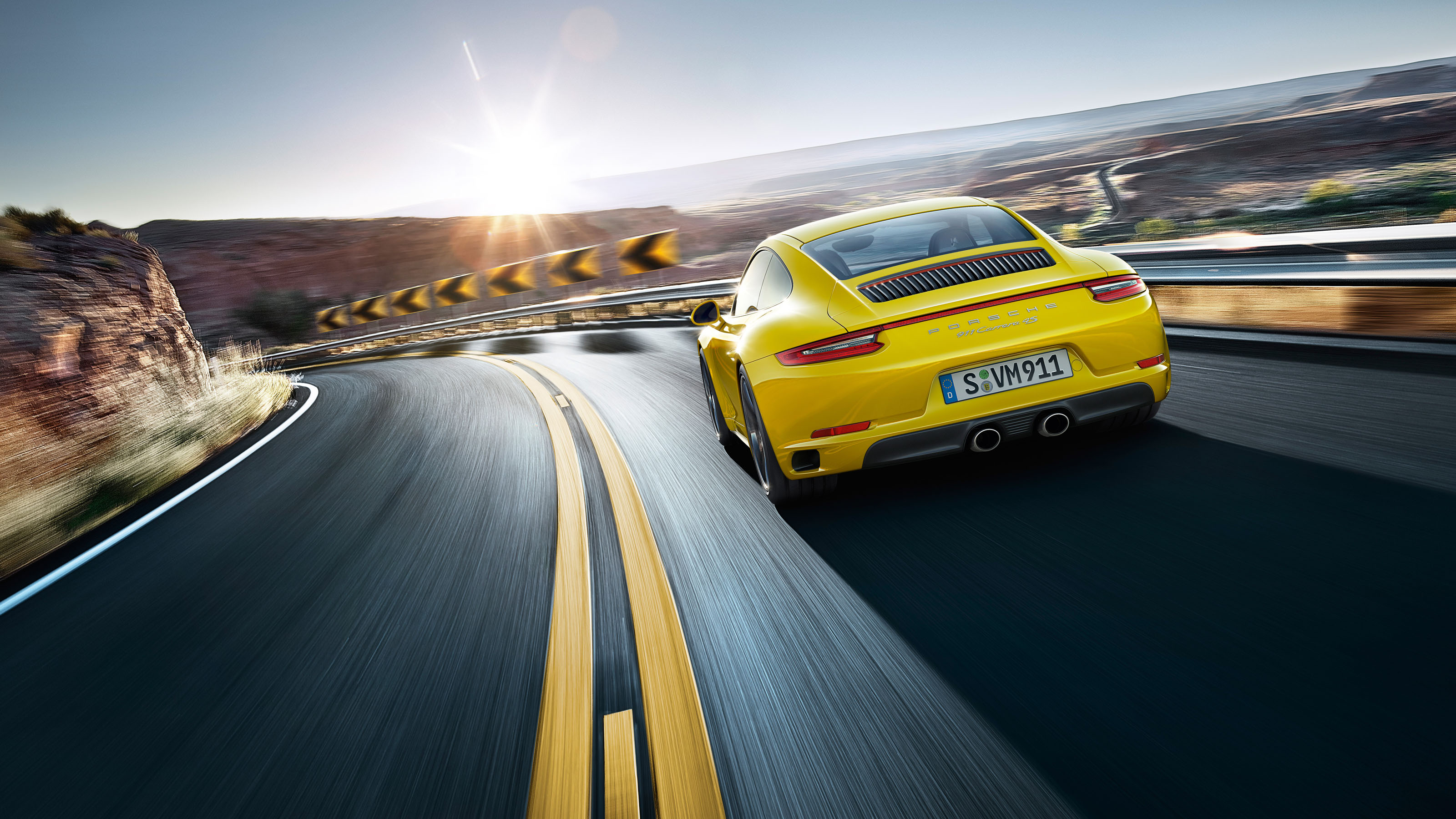 Porsche 911 Carrera 4S Porsche 911 Carrera Porsche 911 Porsche Sport Car Car Vehicle Yellow Car 3200x1800