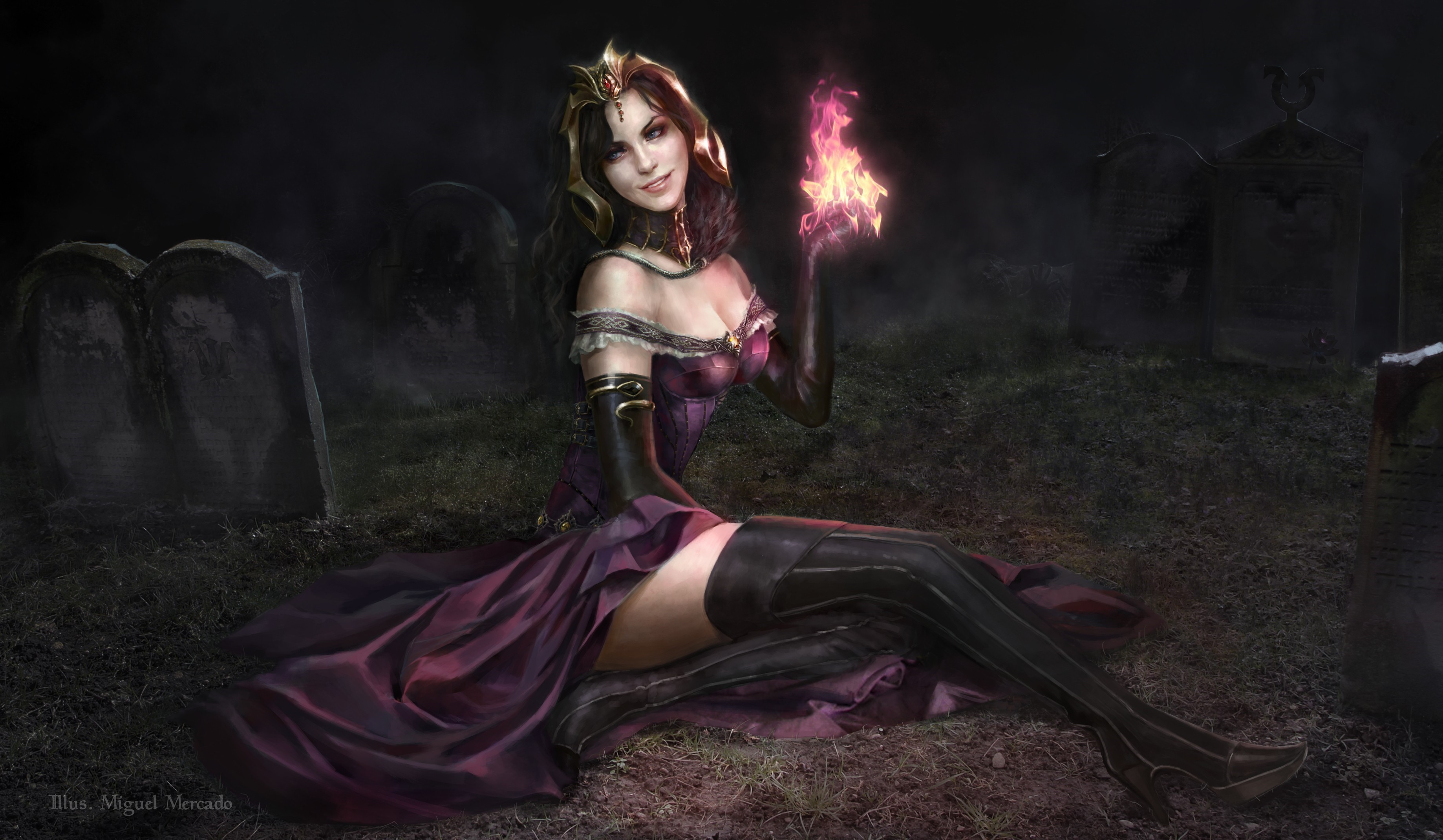 Fantasy Art Liliana Vess Magic The Gathering Women 3675x2140