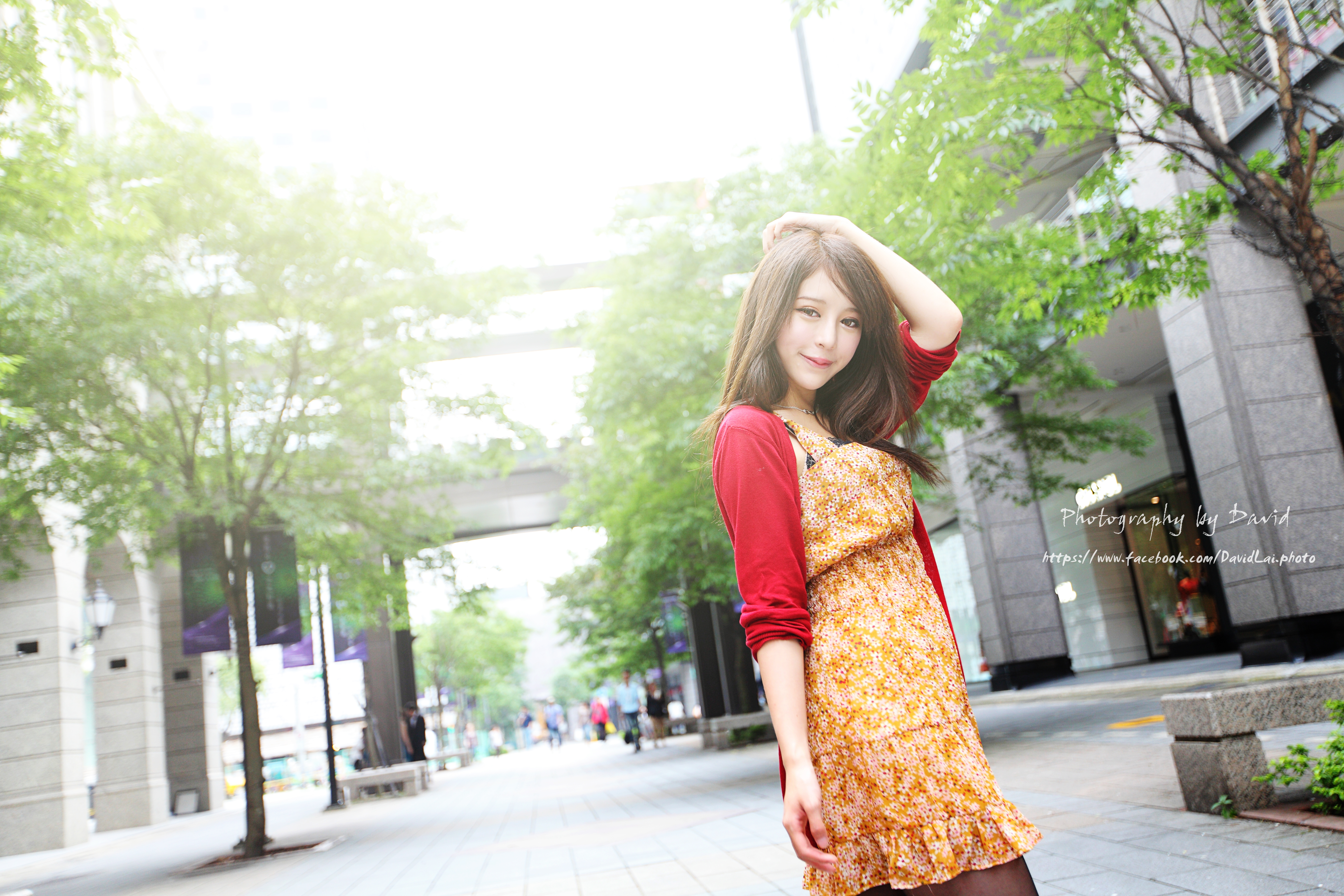 Julie Chang Girl Model Asian Taiwanese Smile Street Taipei Zhang Qi Jun 5616x3744