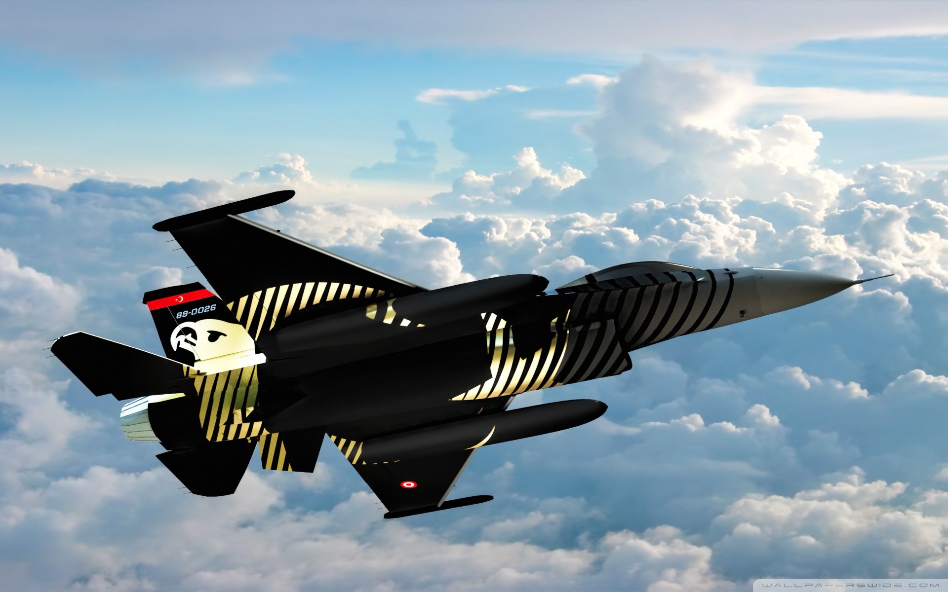Turkey SoloTurk General Dynamics F 16 Fighting Falcon Military Aircraft Aircraft 1920x1200