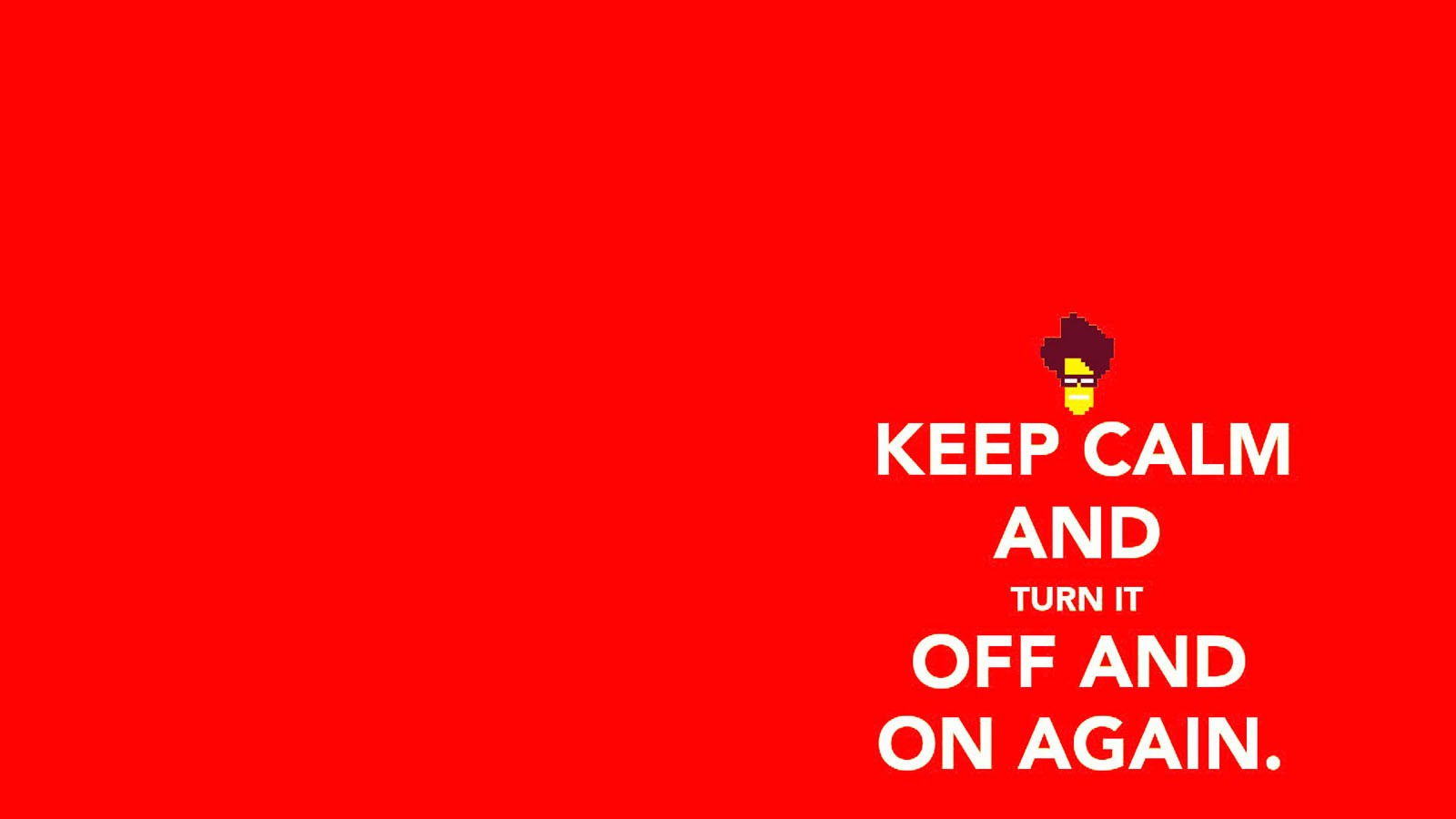 The IT Crowd Minimalism Red Background Keep Calm And 1600x900