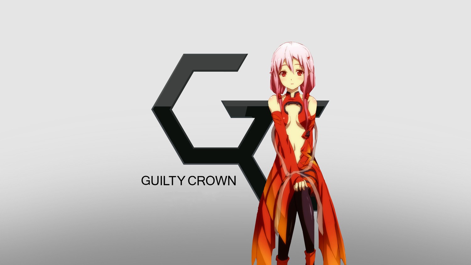 Guilty Crown Yuzuriha Inori Anime Girls Red Eyes Pink Hair Anime 1500x844