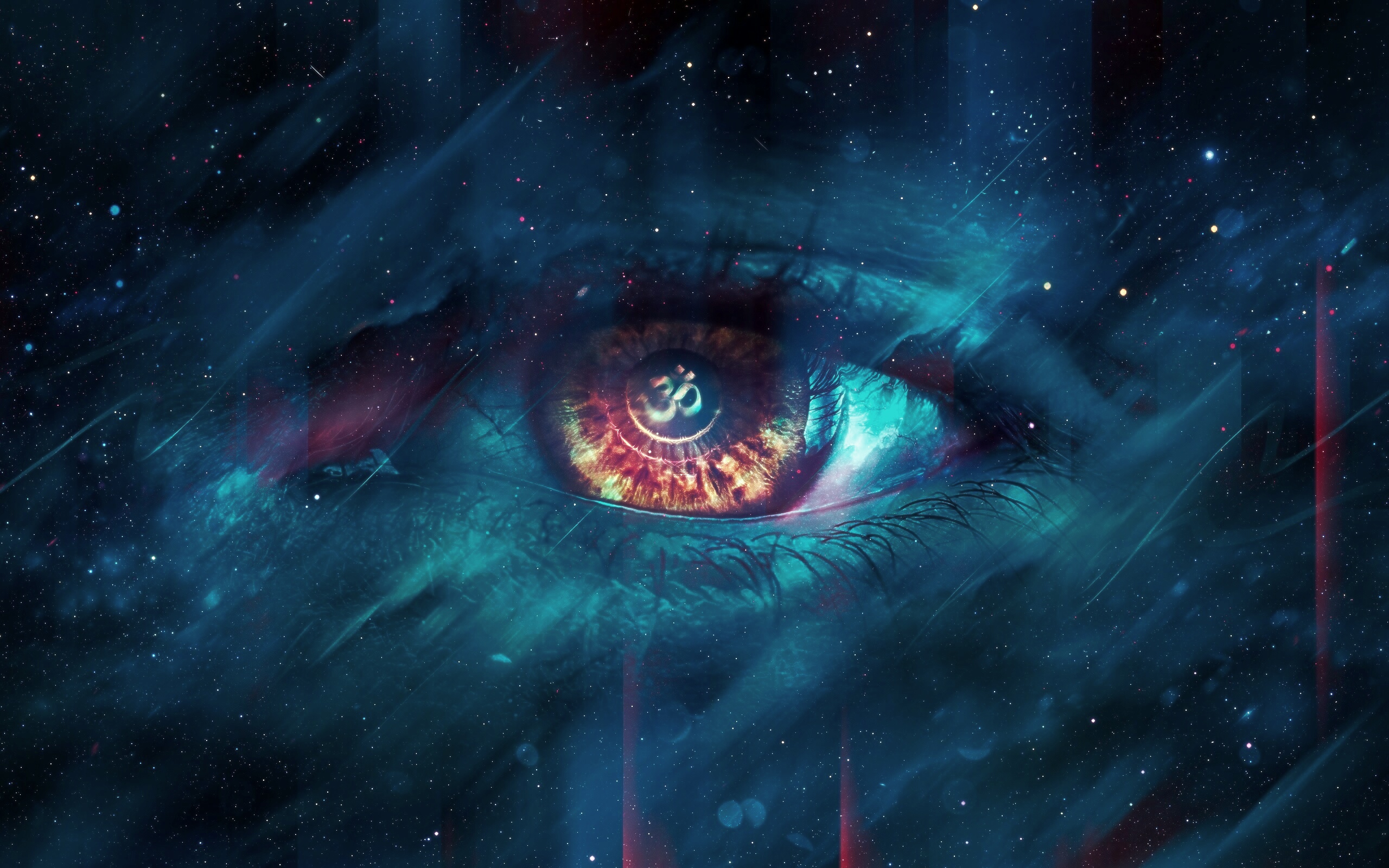 Psychedelic Space Eyes Headhunterz 2560x1600