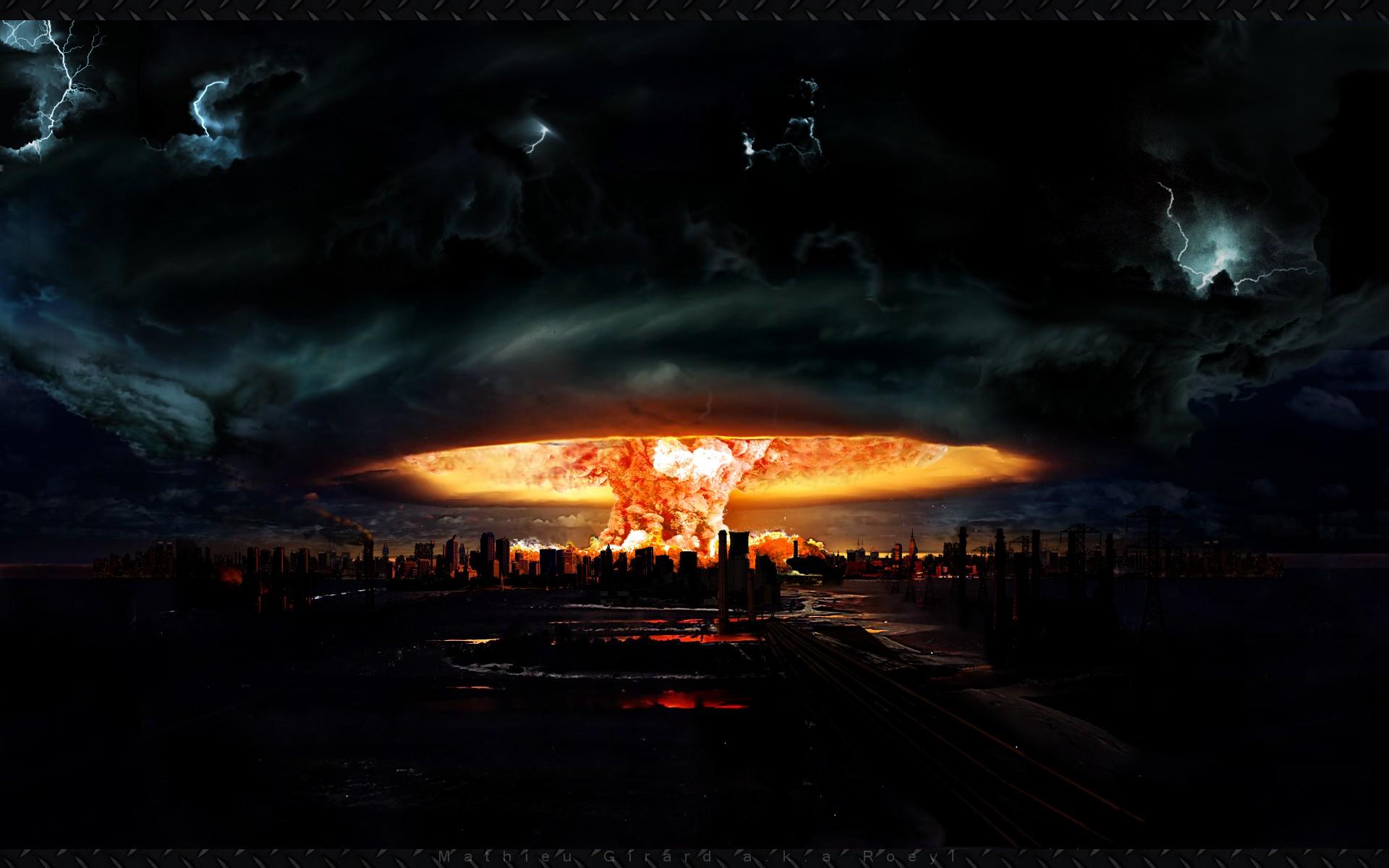 Explosion Apocalypse Mushroom Cloud City 1920x1200