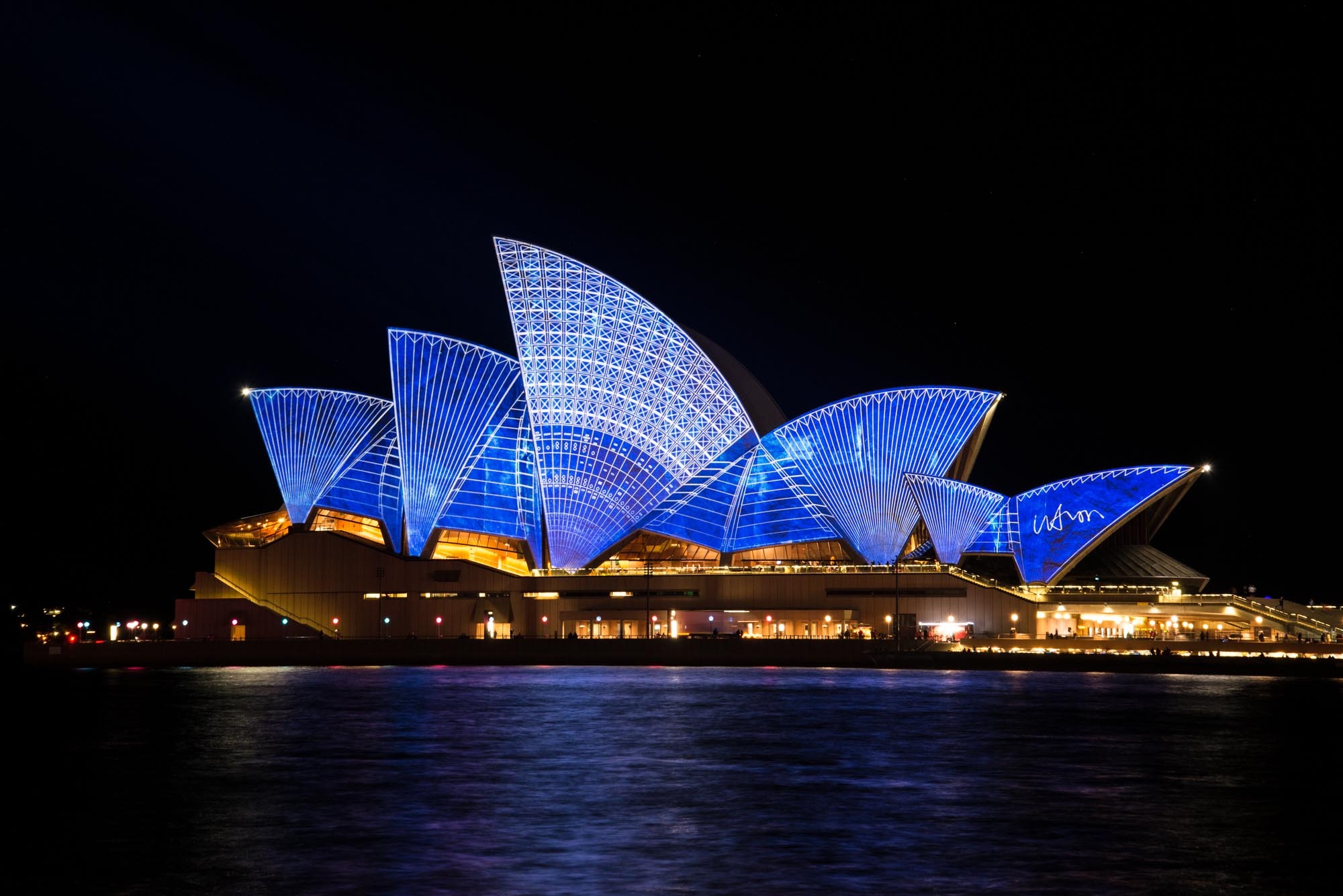 Sydney Sydney Opera House Australia Night Light Architecture Blue 2000x1335